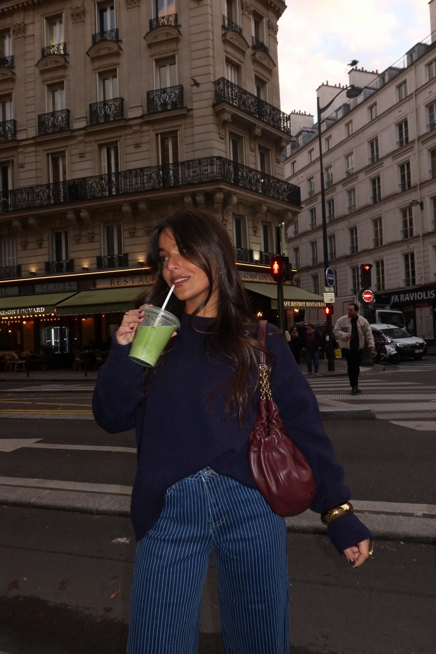 Blue Striped Trousers