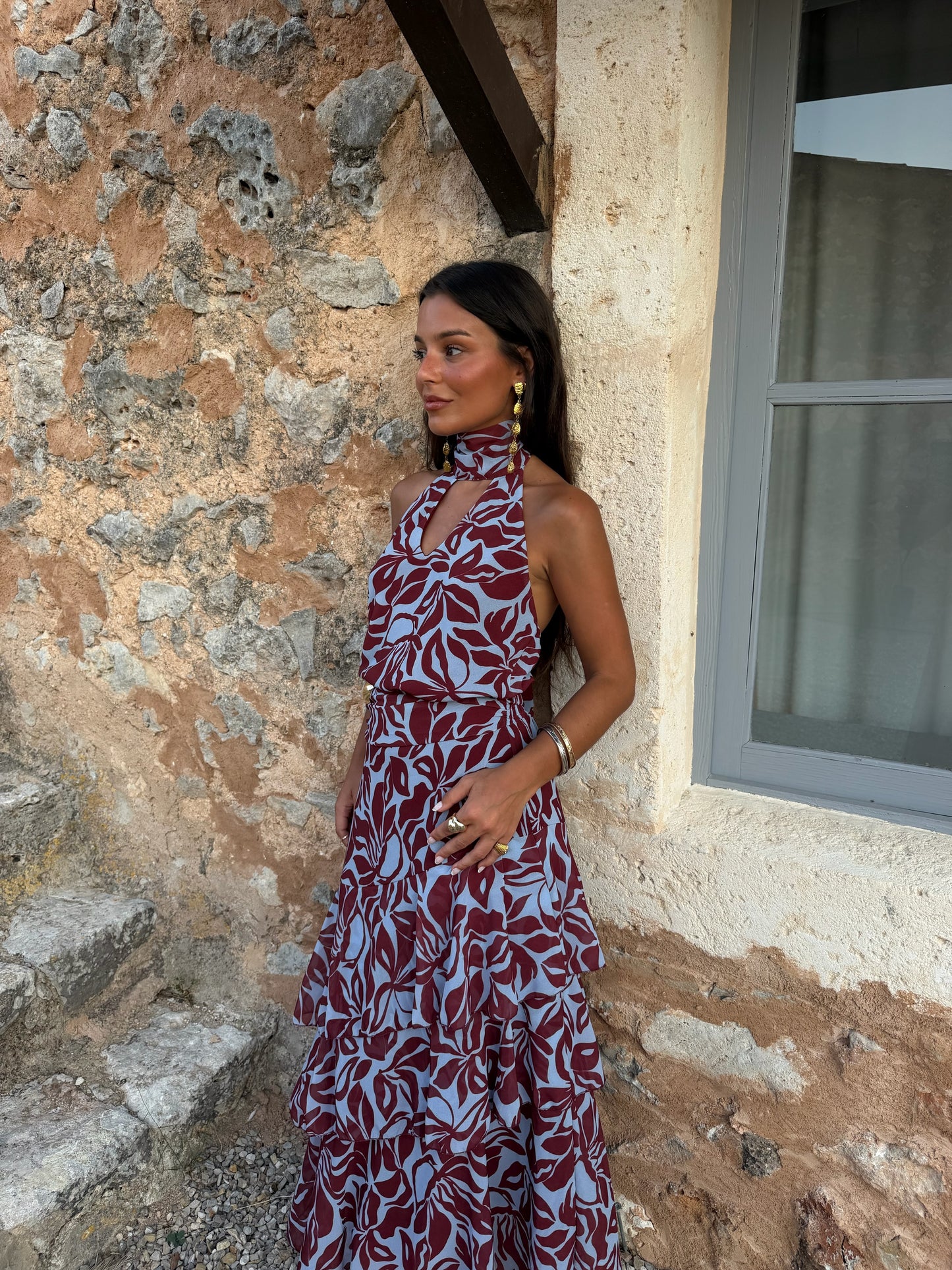 Siena Set in Blue and Burgundy