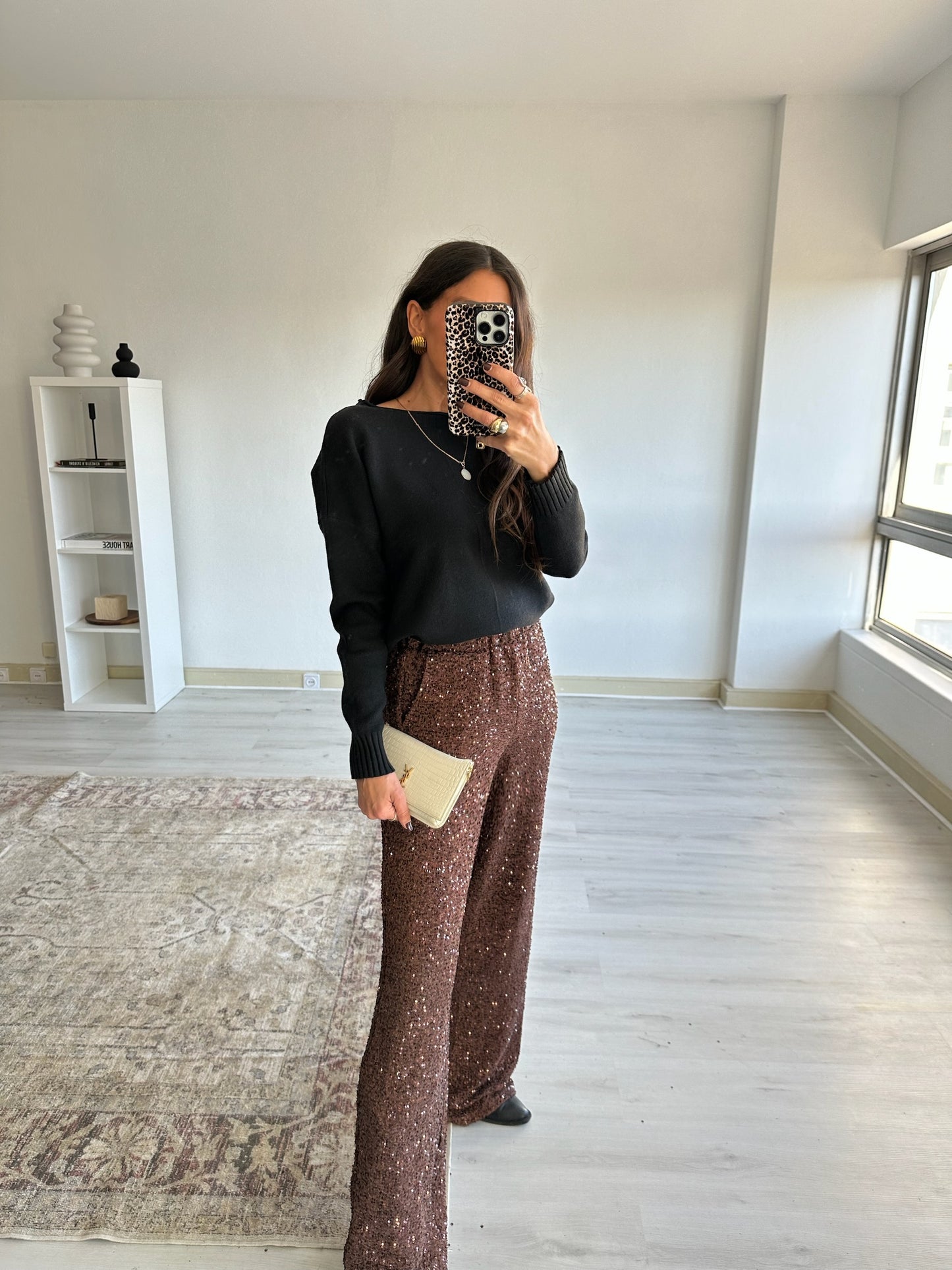 Shiny Brown Pants