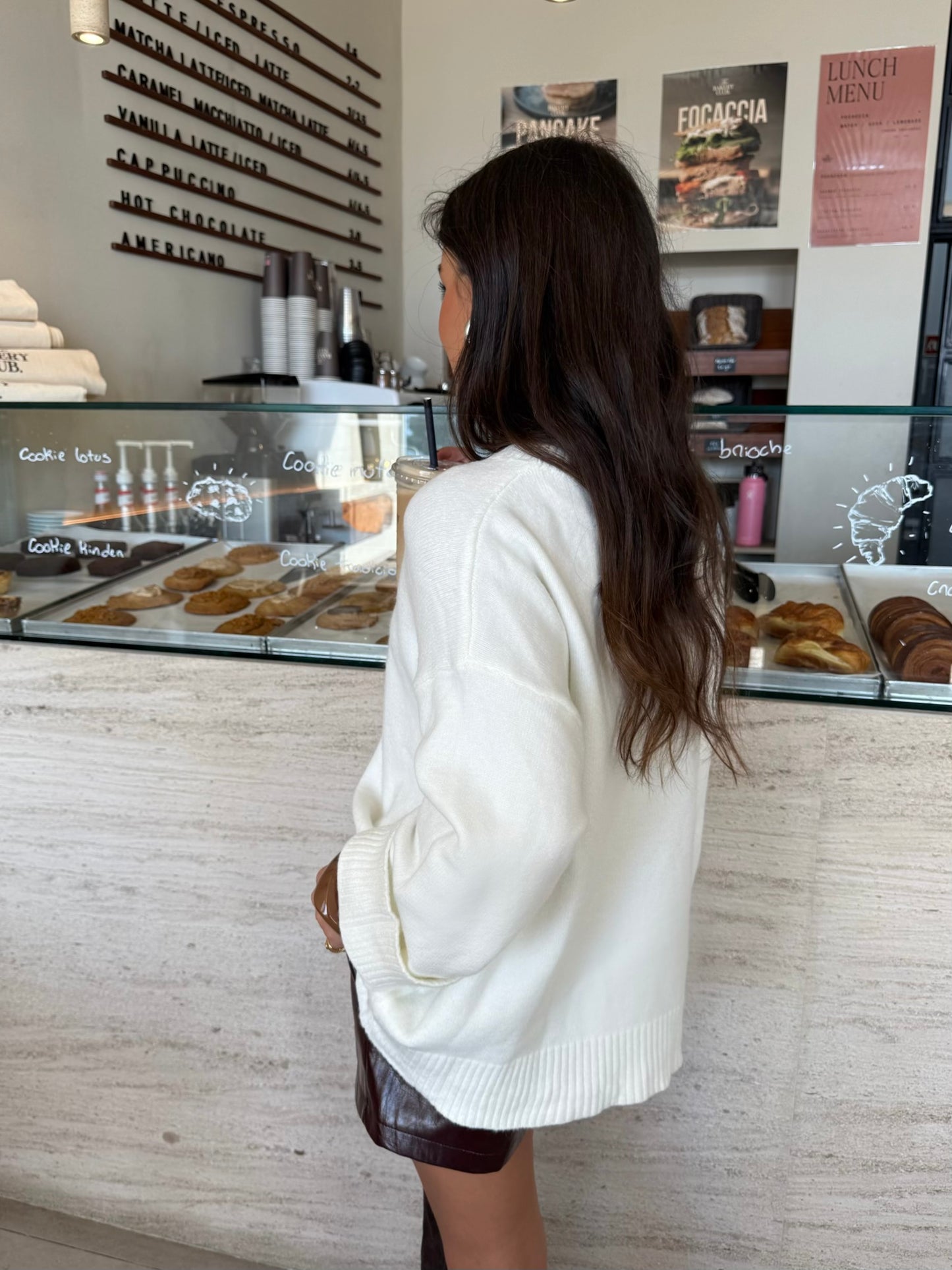 Soft Touch Knit Sweater in Creamy White