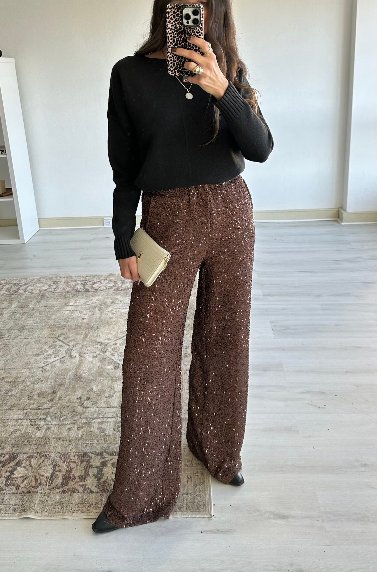 Shiny Brown Pants