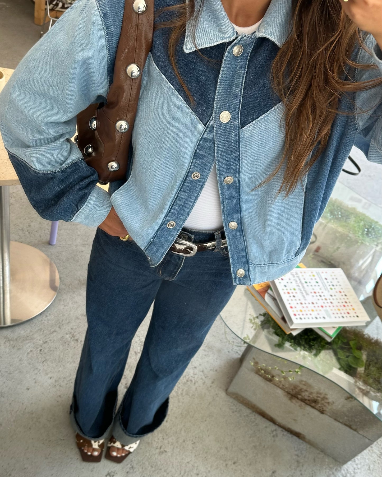 Dark Blue Wide Leg Jeans