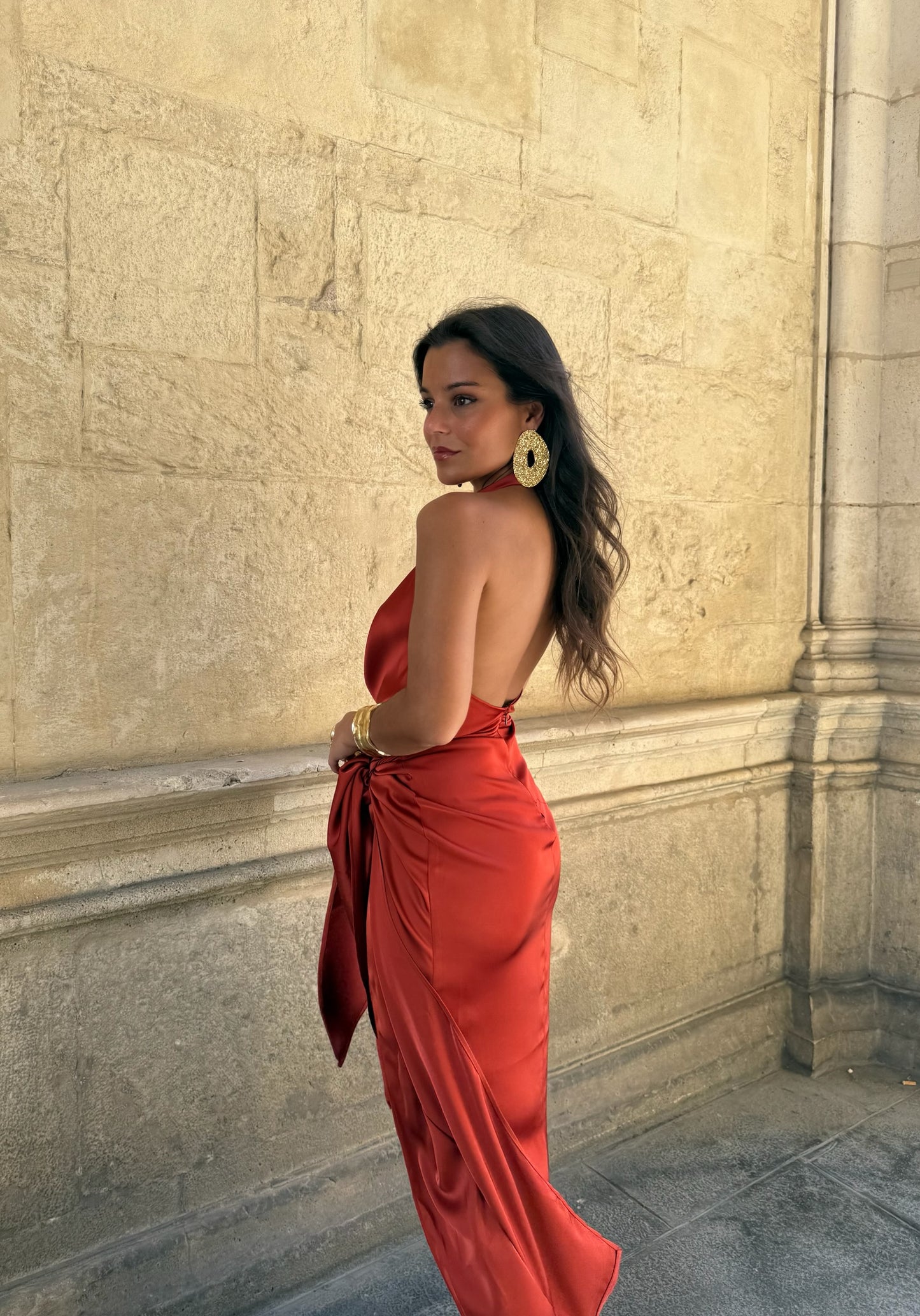 Madrid Dress in Terracota