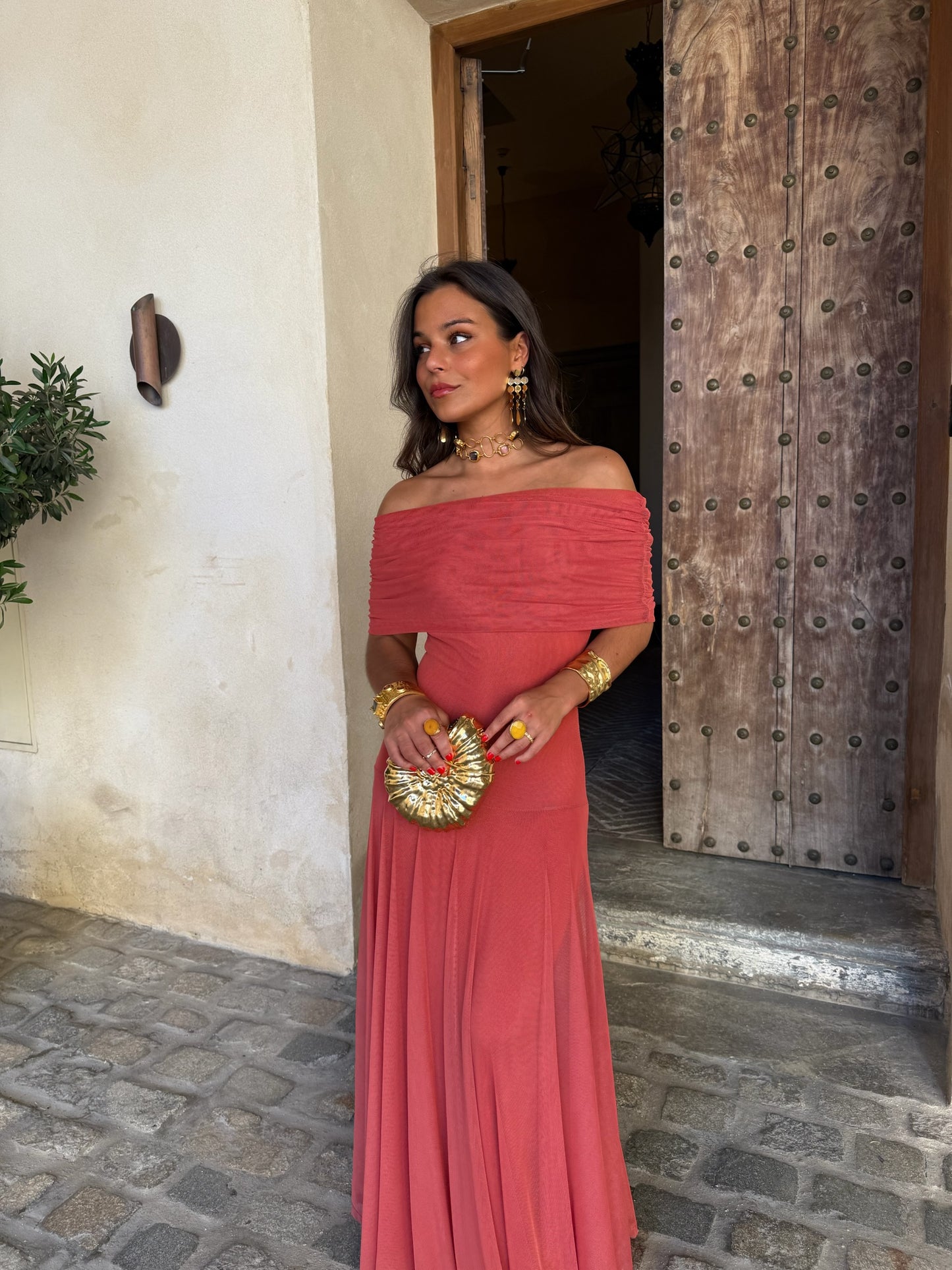 Toledo Dress in Light Terracota
