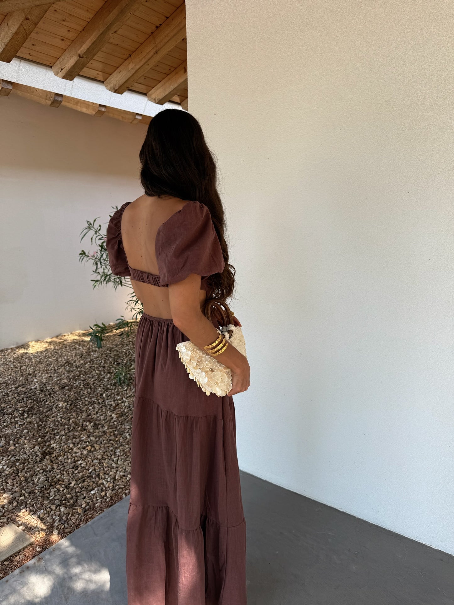 Rosalie Dress in Brown