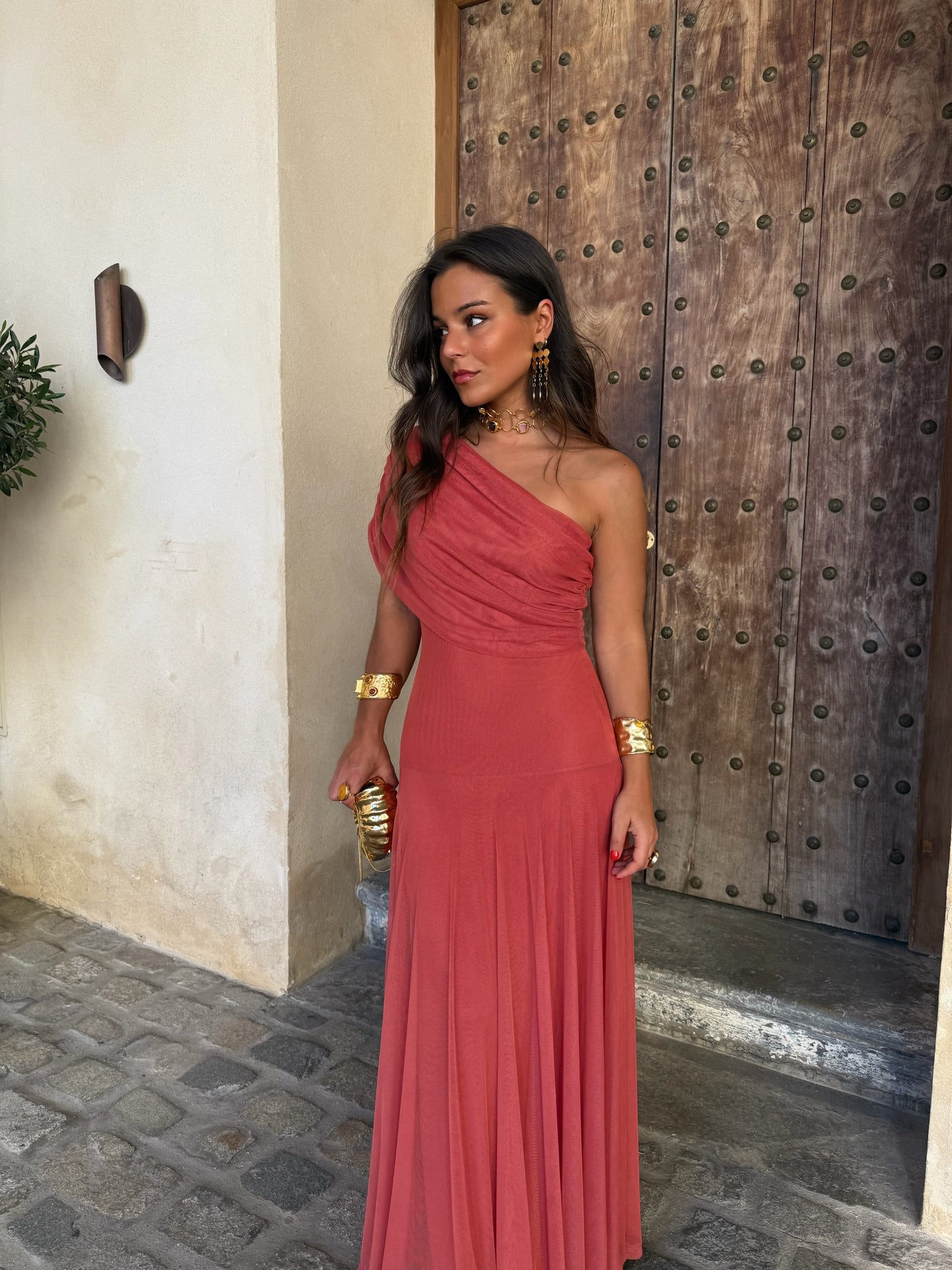 Toledo Dress in Light Terracota