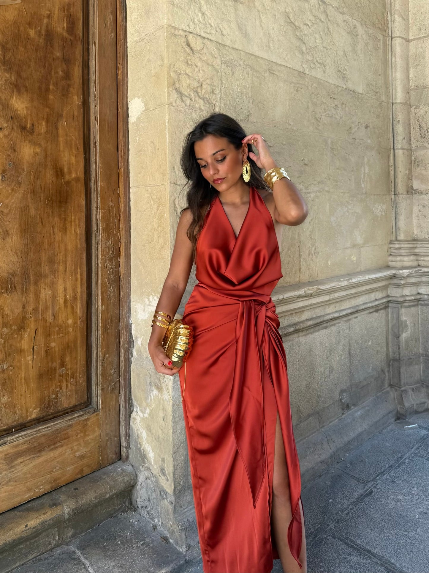 Madrid Dress in Terracota