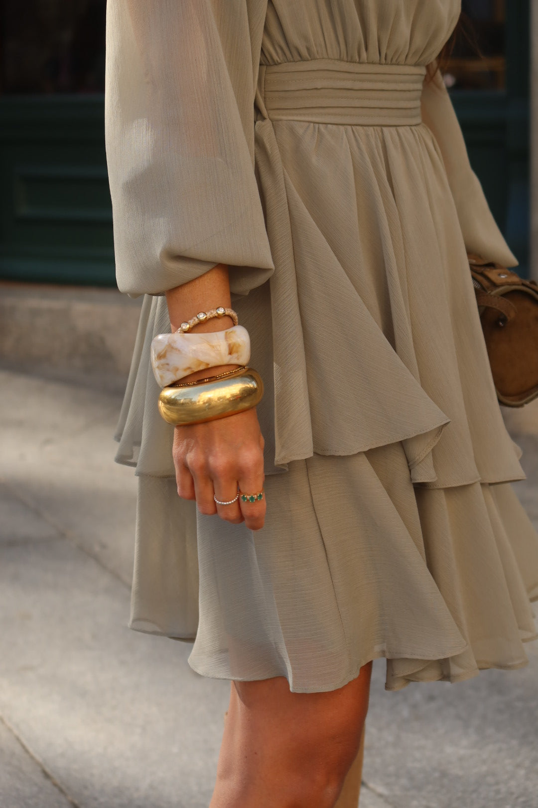 Lyra Boho Dress in Khaki