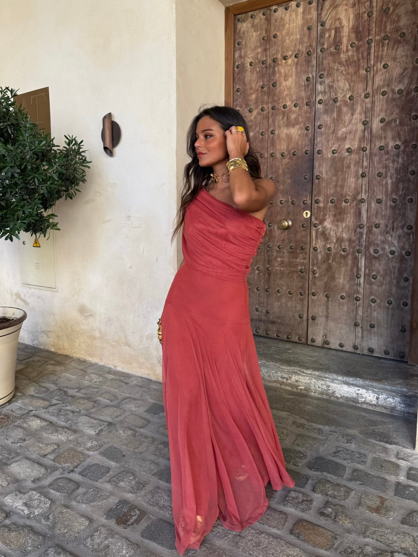 Toledo Dress in Light Terracota