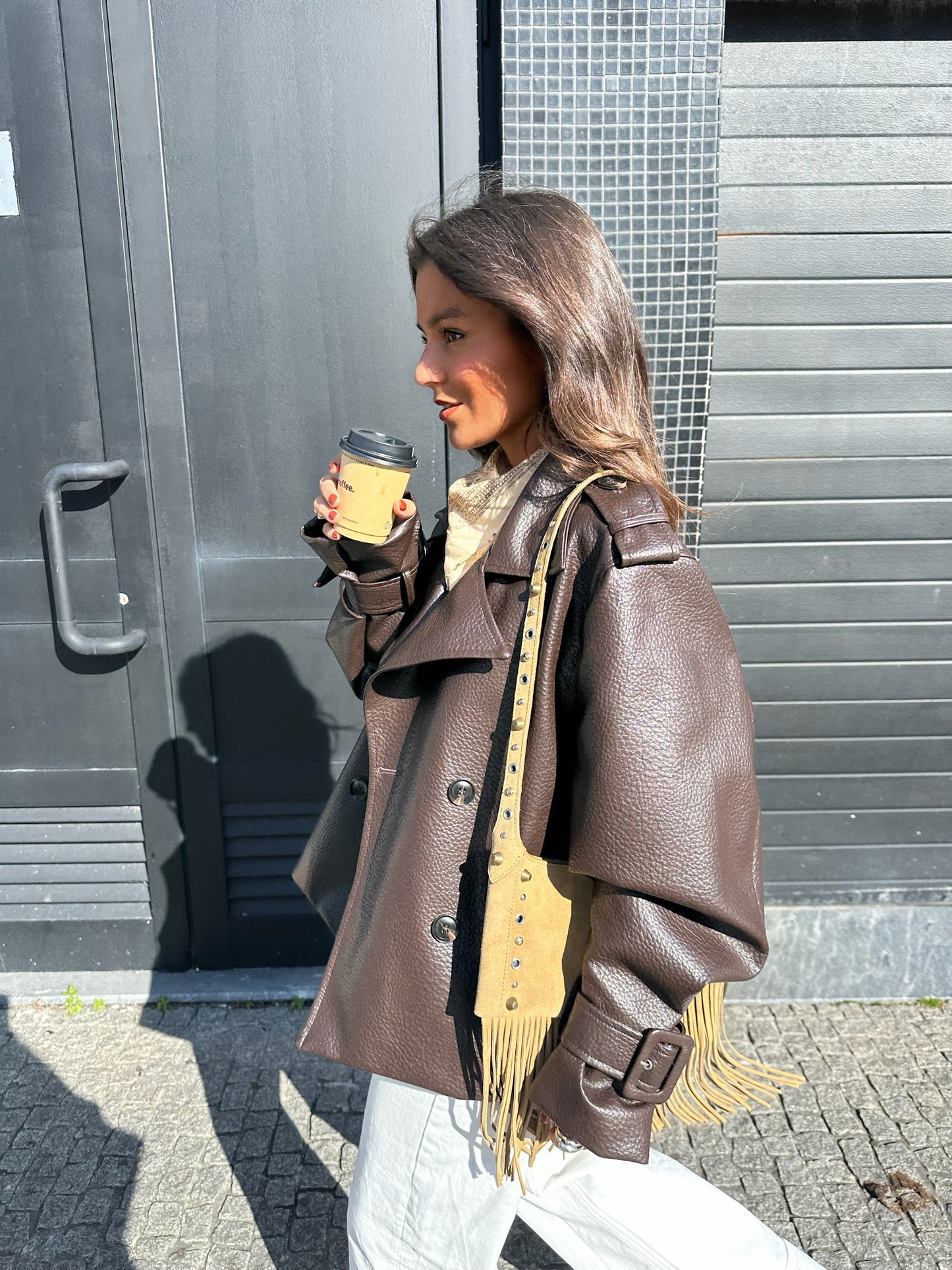 Barcelona Trench Coat in Dark Chocolate
