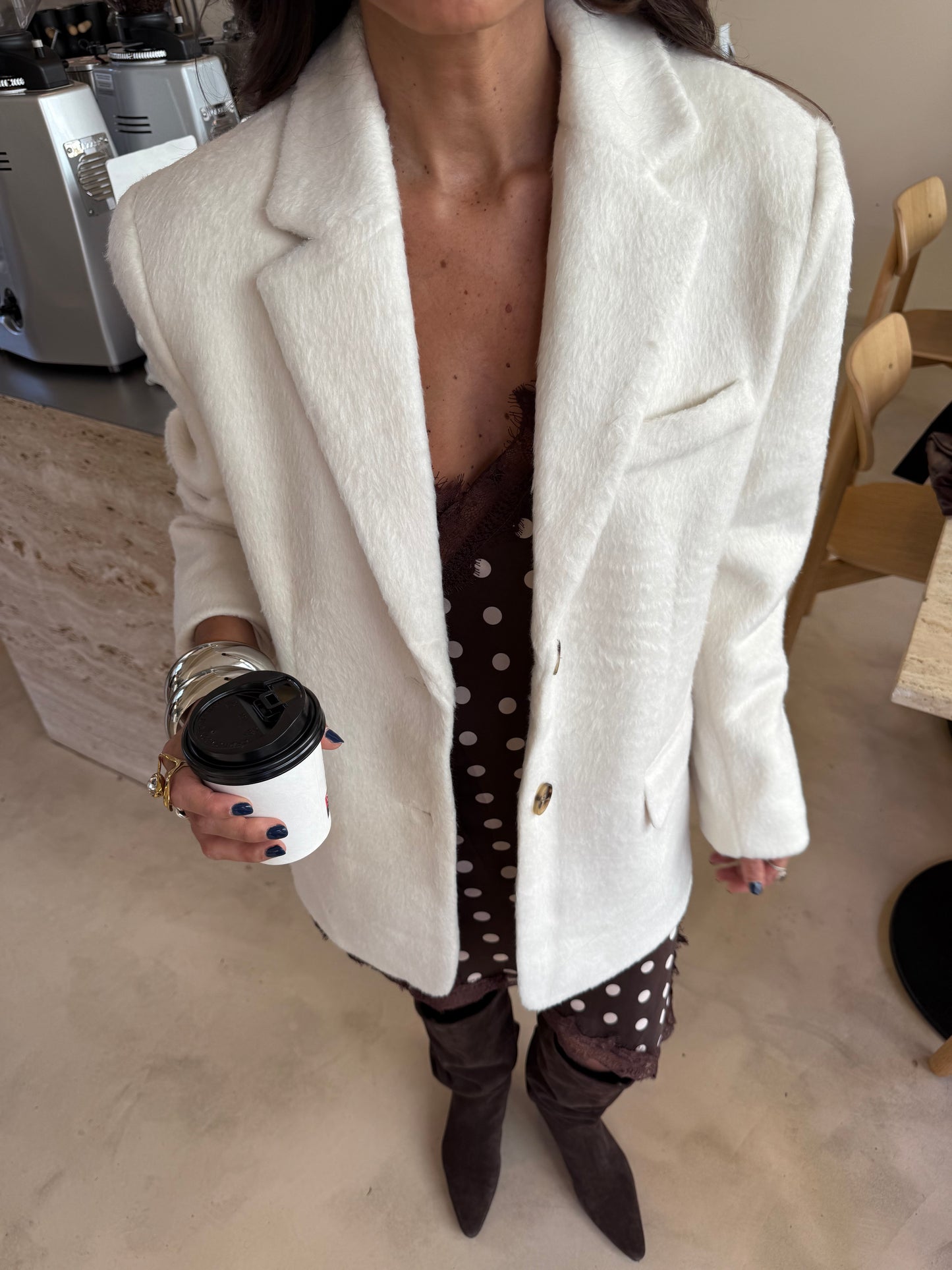 Wool Vienna Blazer in White