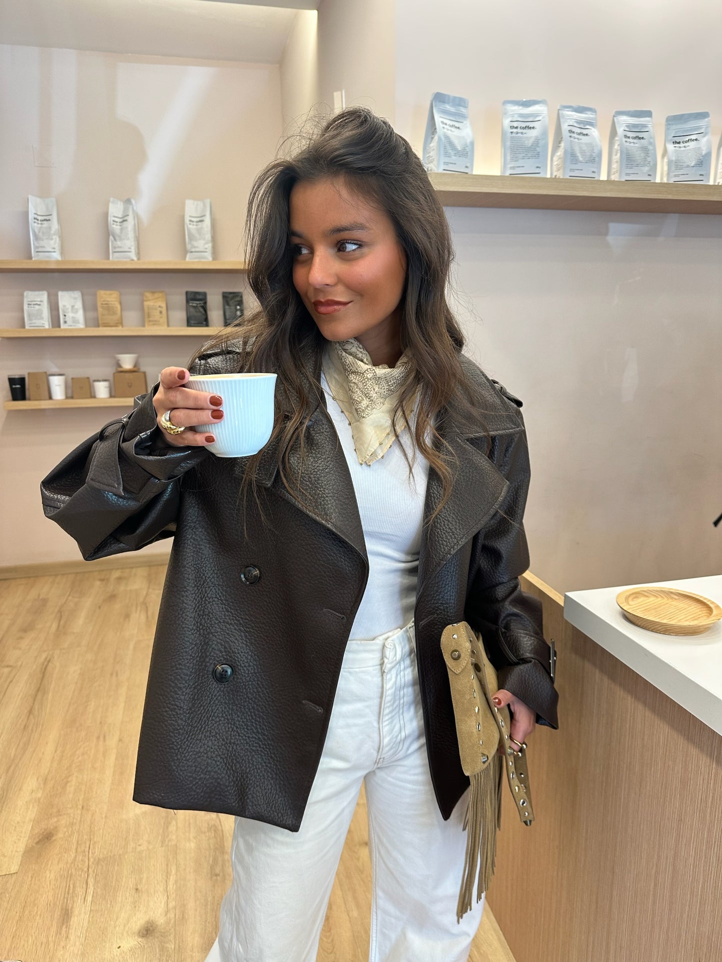 Barcelona Trench Coat in Dark Chocolate