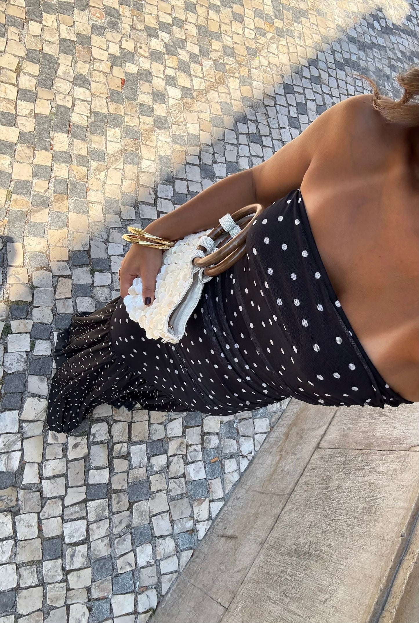Polka Dot Dress in Black