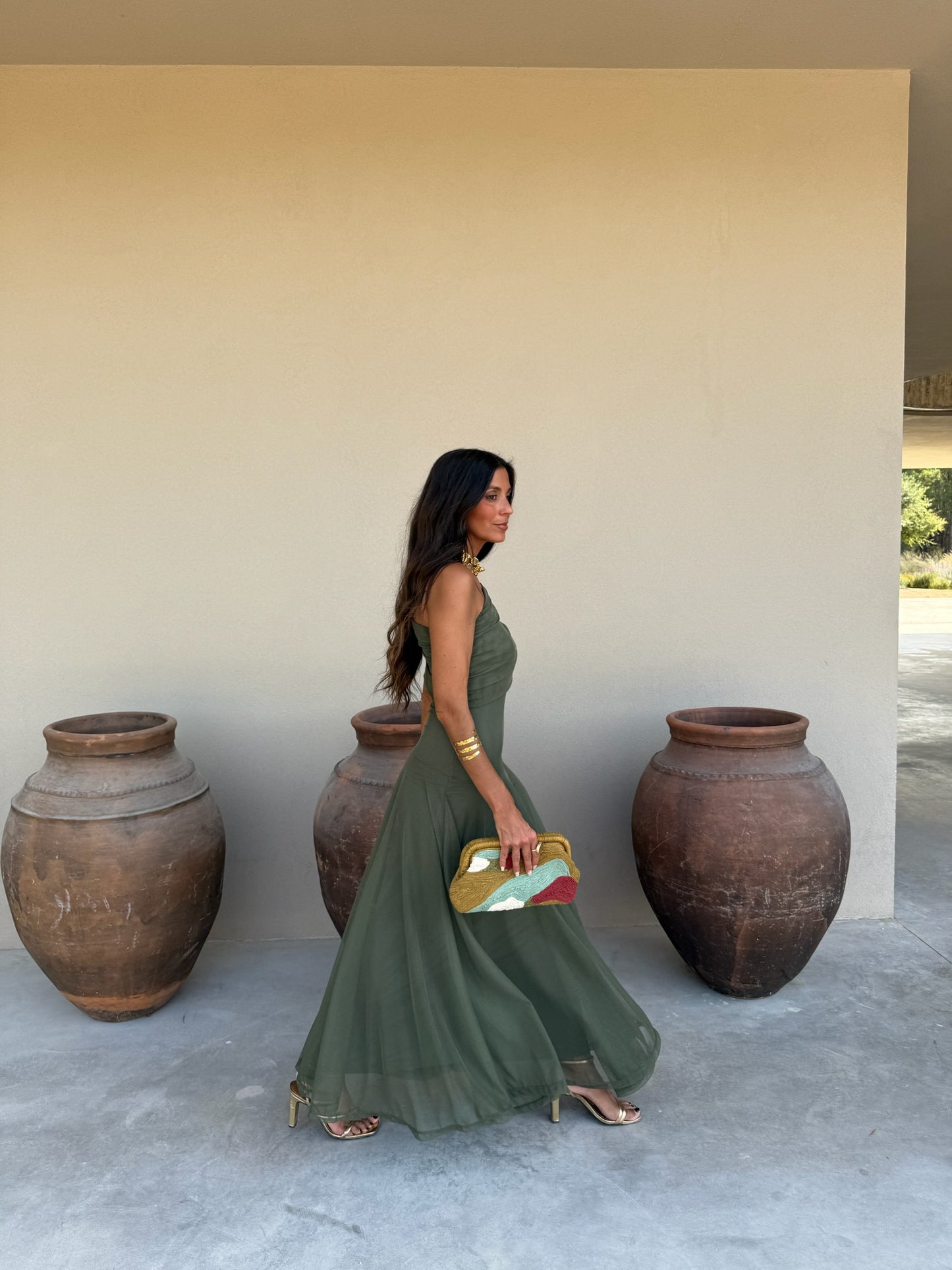 Toledo Dress in Green - Shipping 31/07