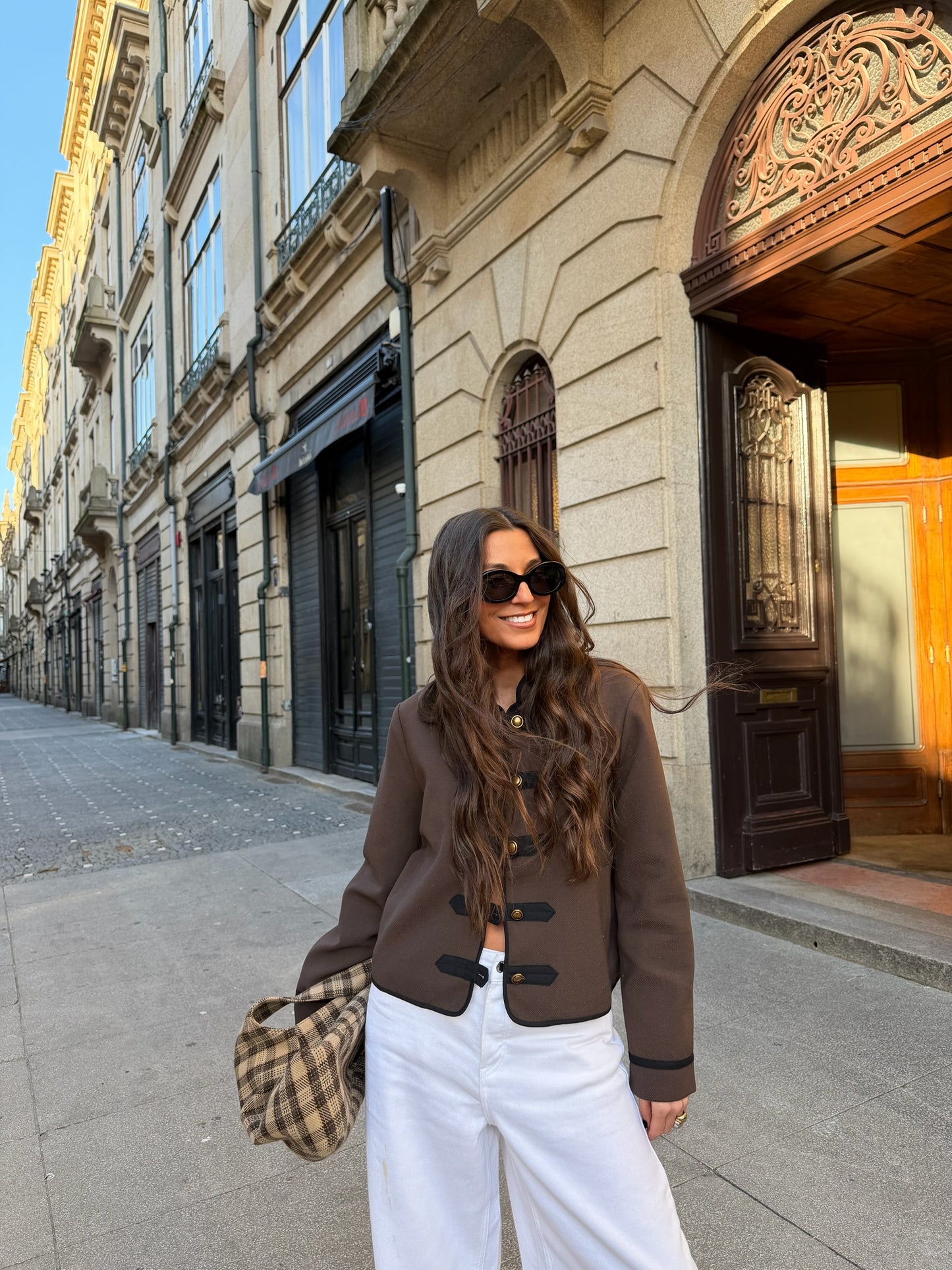 Charlotte Military Jacket in Brown