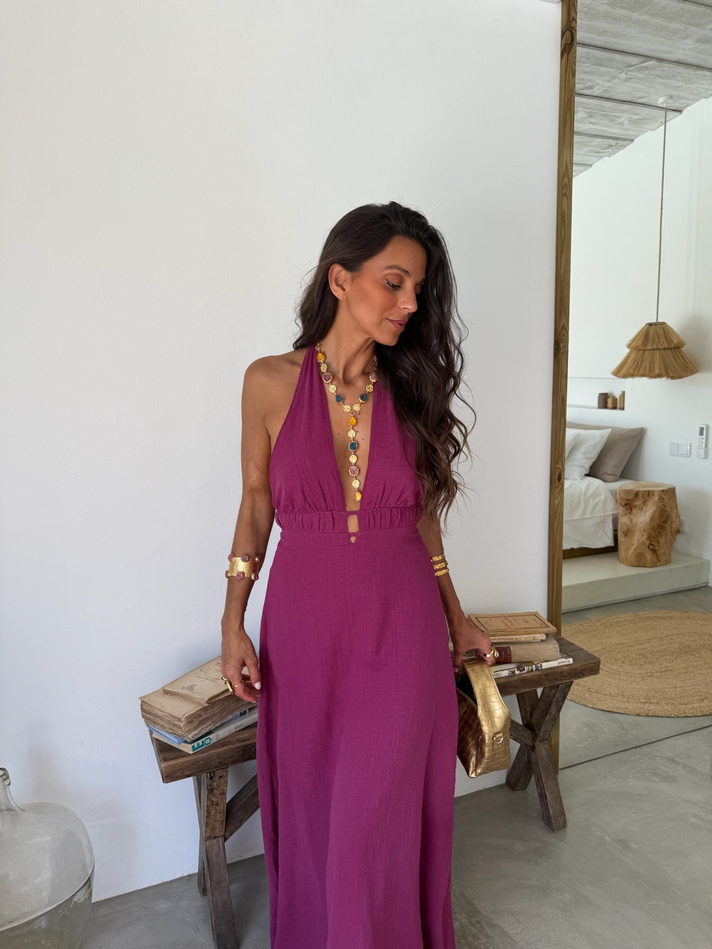 Isla Dress in Fuchsia