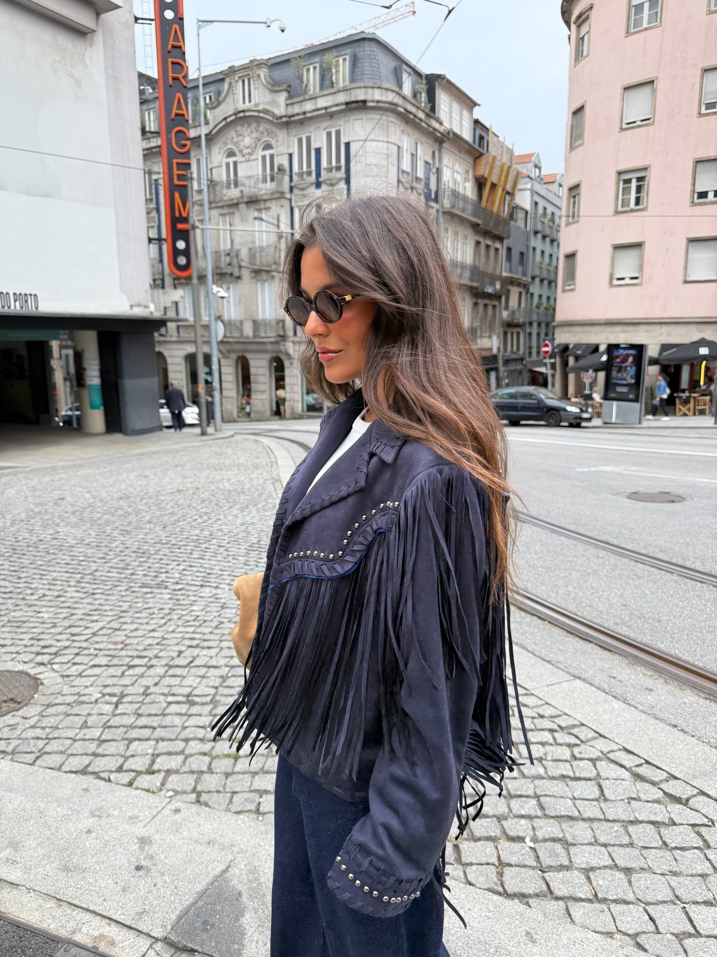 Your Moodboard Jacket in Navy Blue