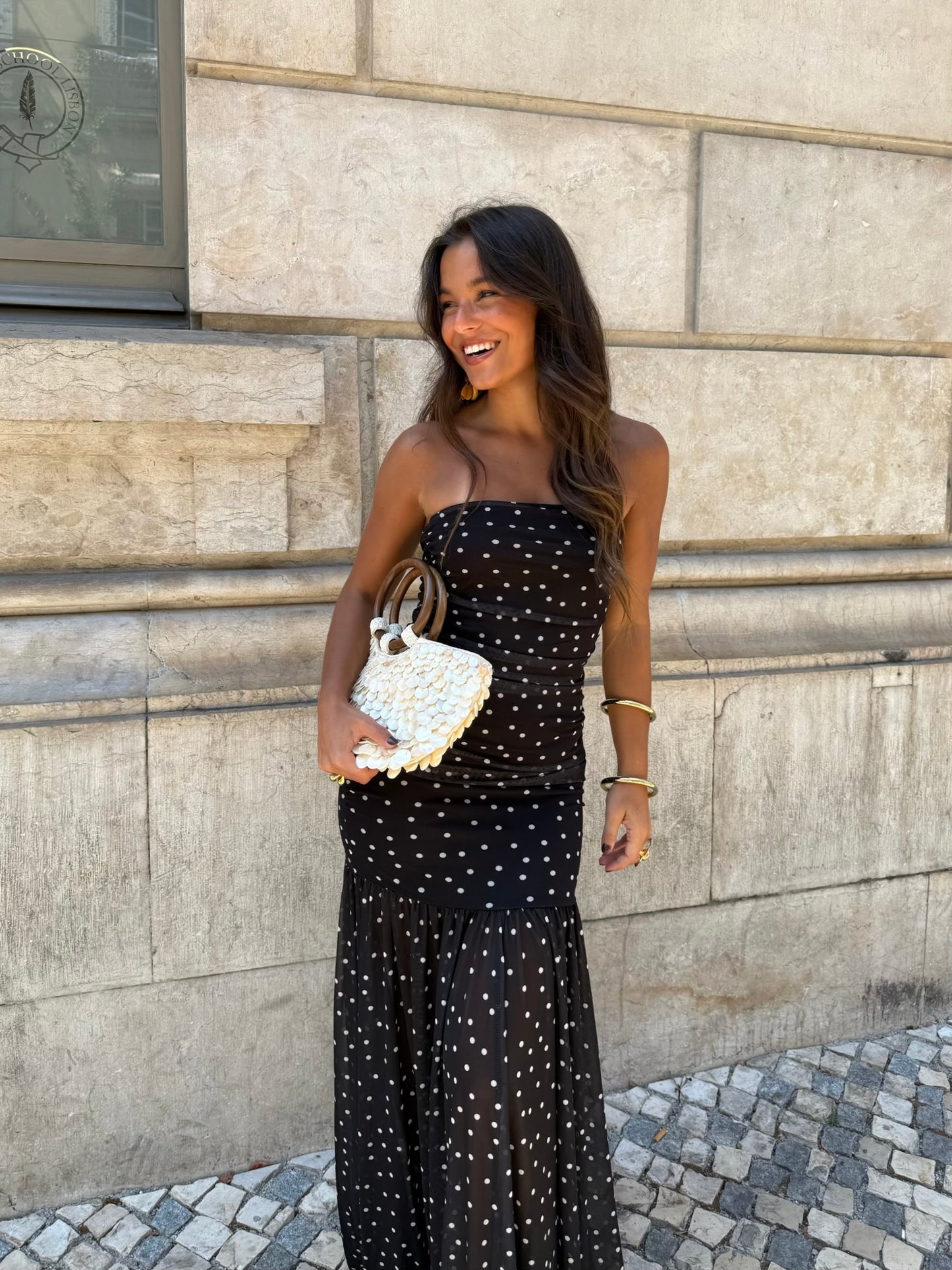 Polka Dot Dress in Black