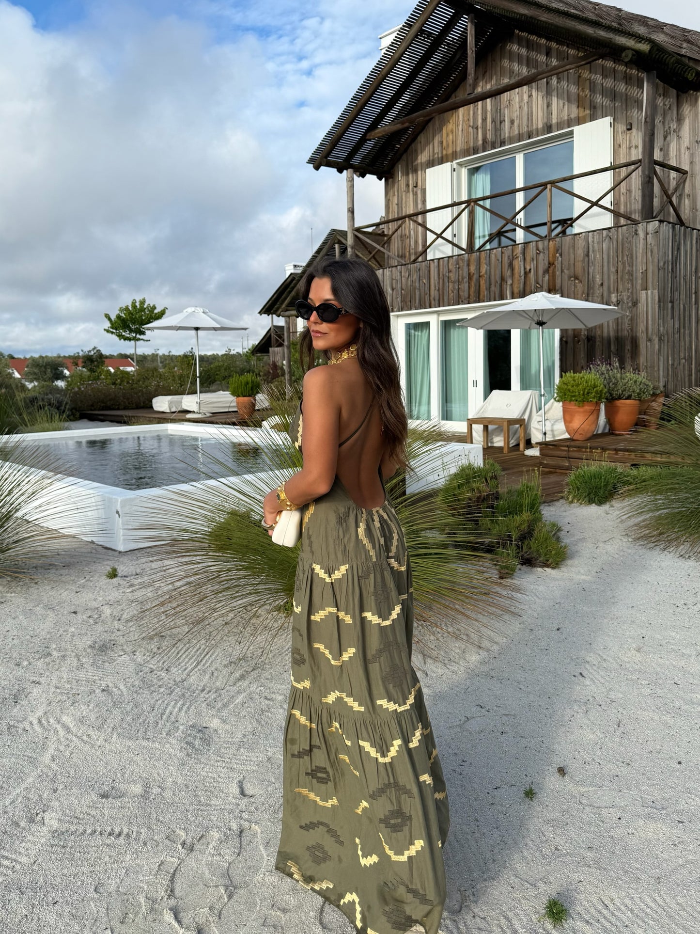 Zakynthos Dress in khaki