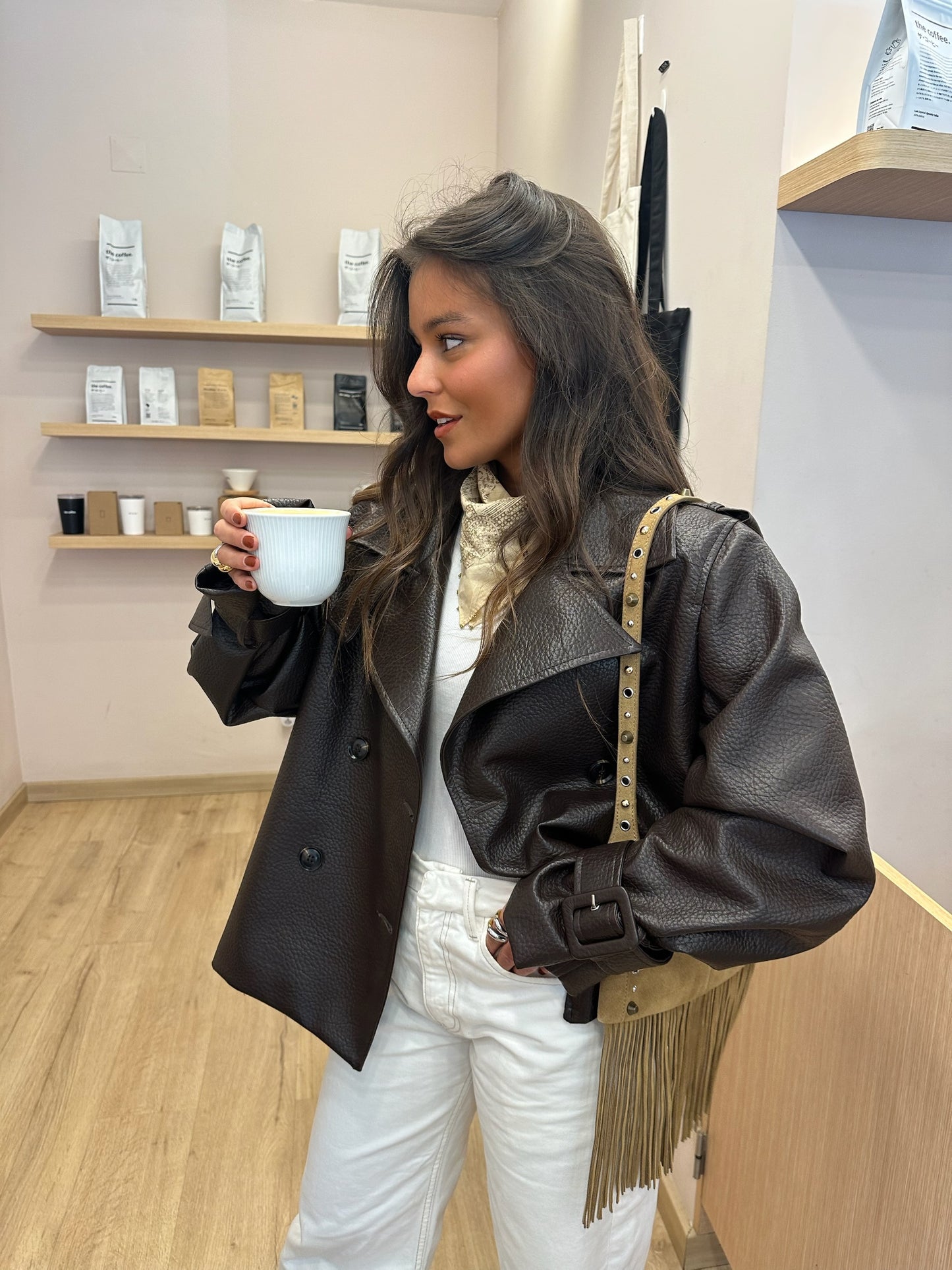 Barcelona Trench Coat in Dark Chocolate