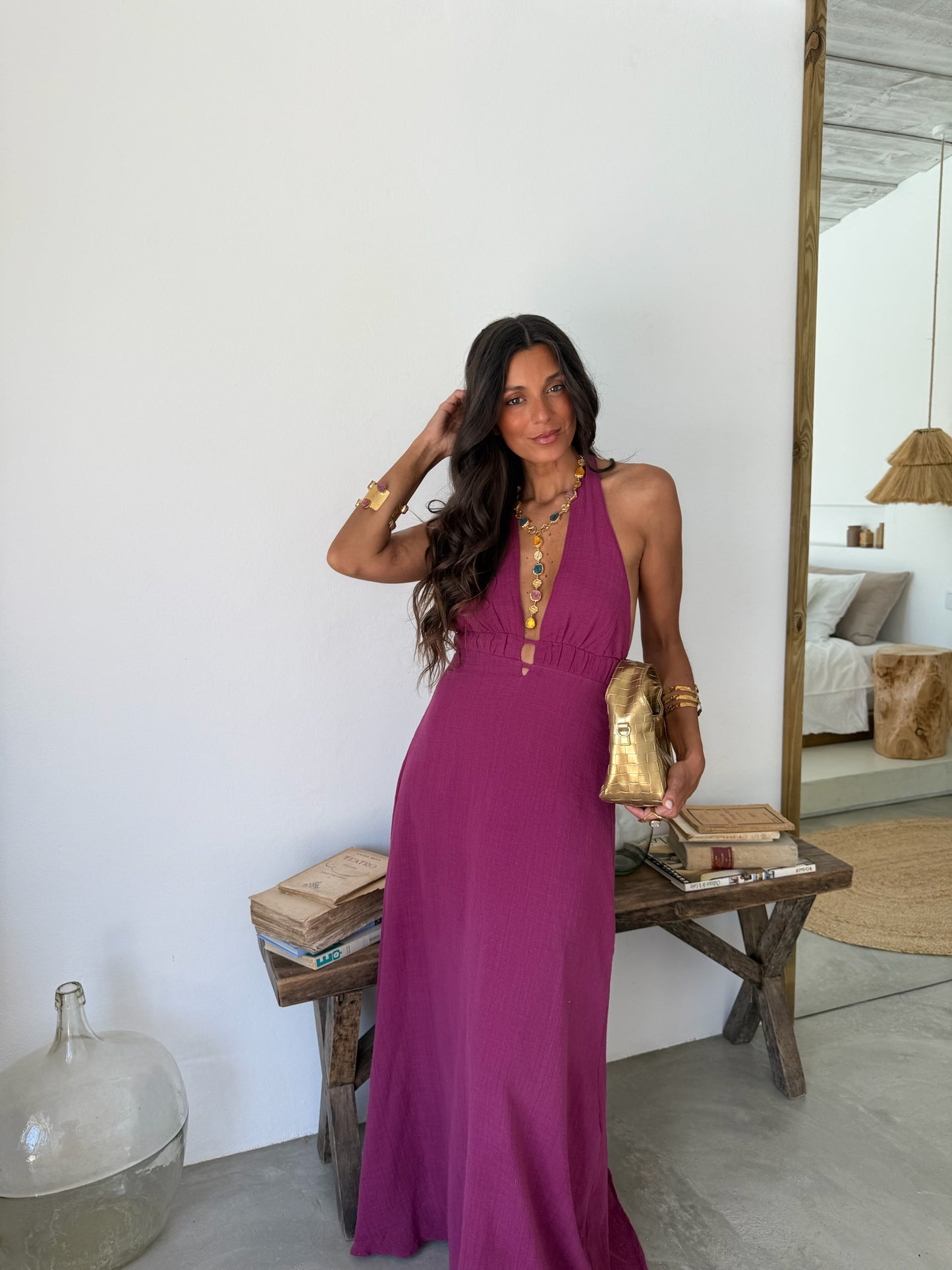 Isla Dress in Fuchsia
