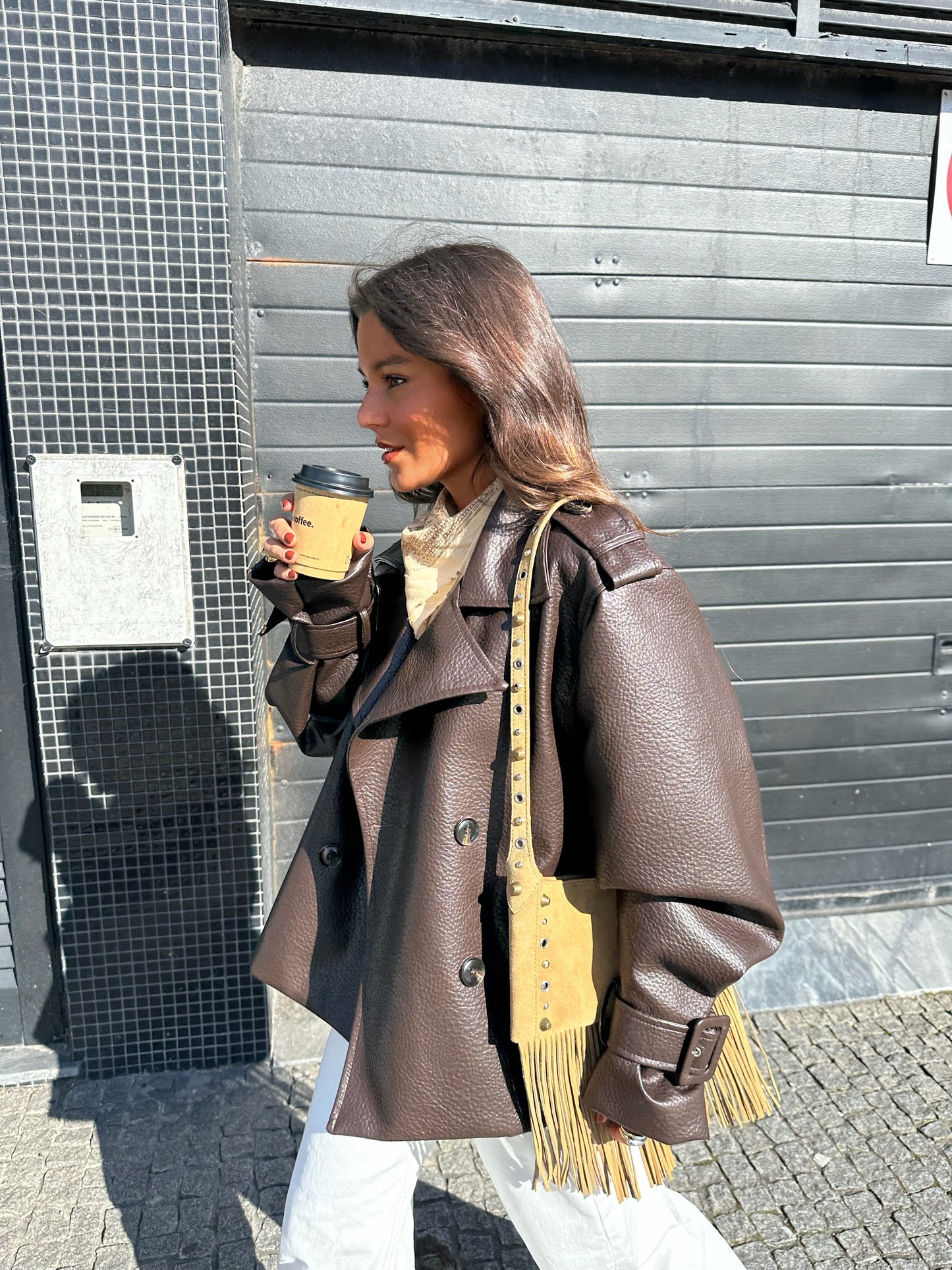 Barcelona Trench Coat in Dark Chocolate