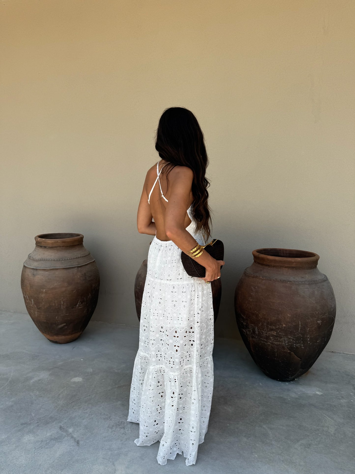 Zakynthos Flower Dress in White