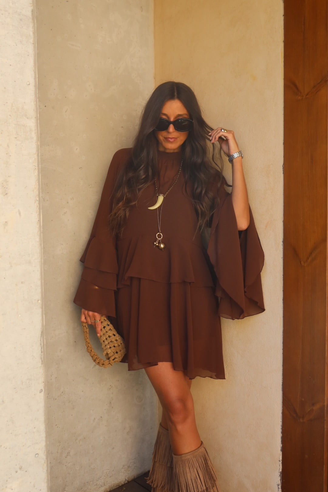 Uluwatu Dress in Brown