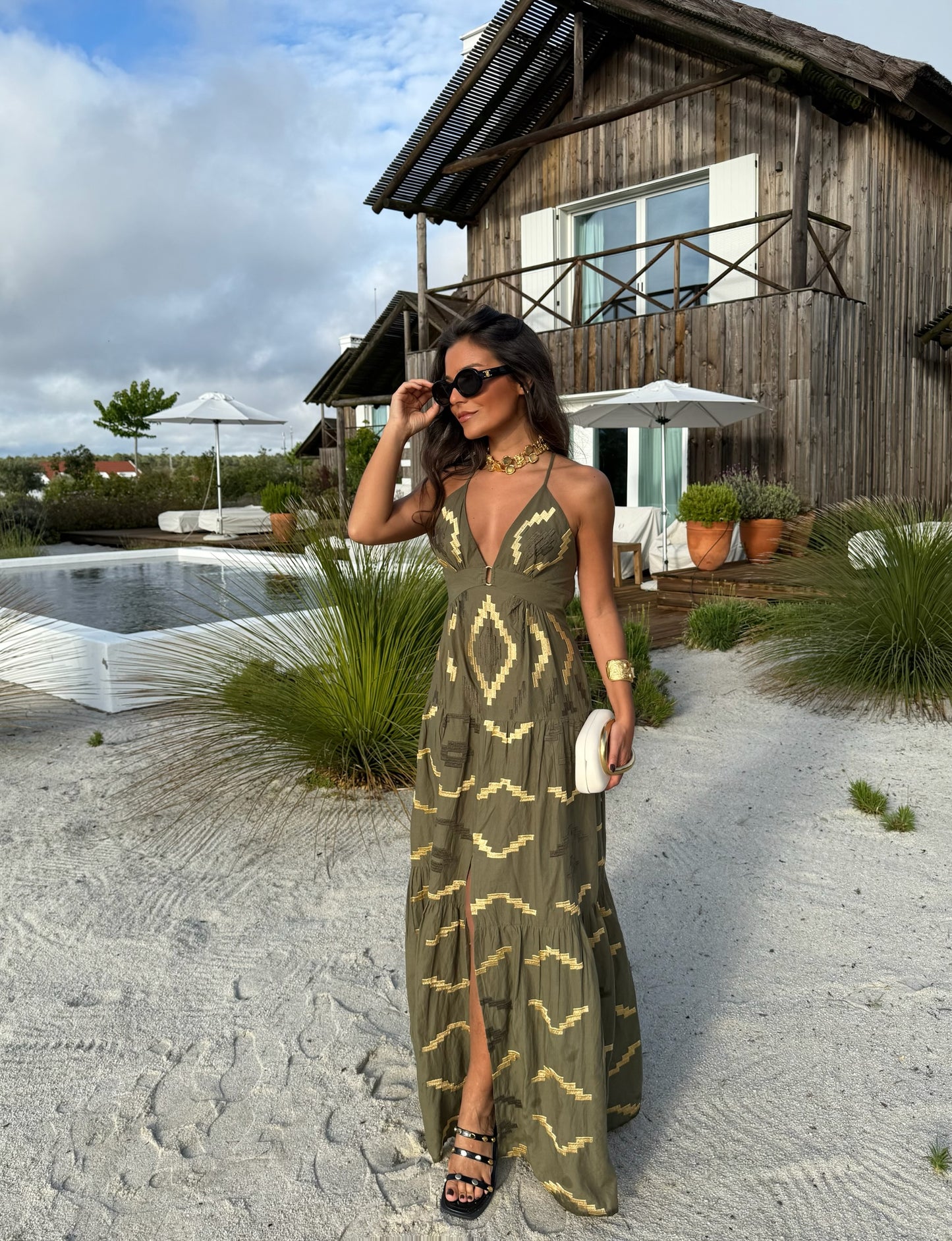 Zakynthos Dress in khaki