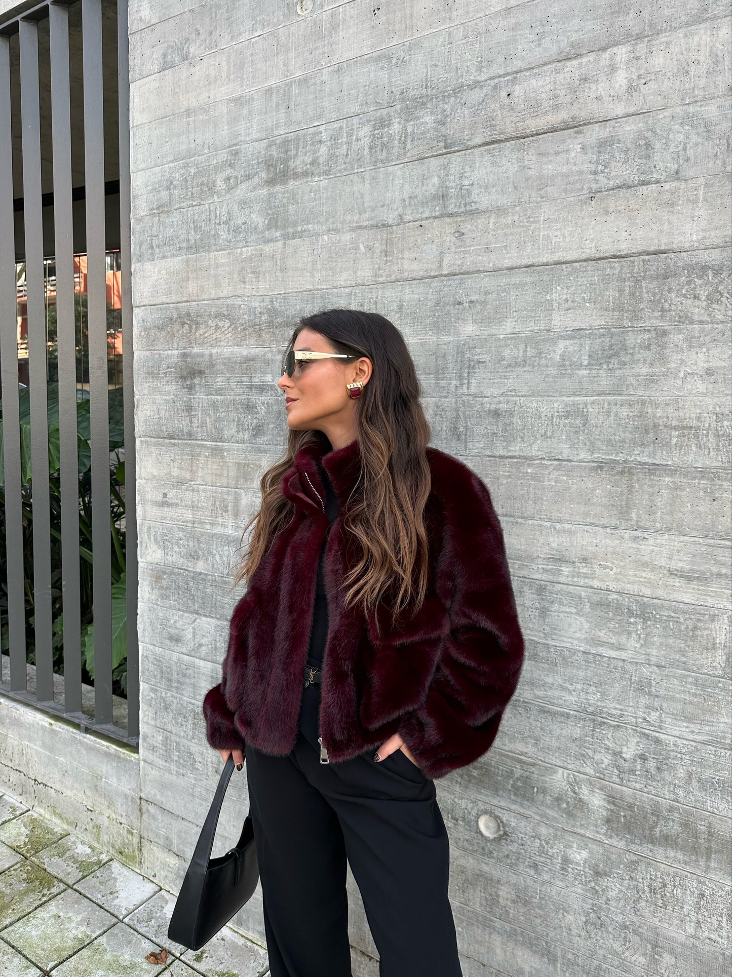 Burgundy Fur Jacket - Limited Edition