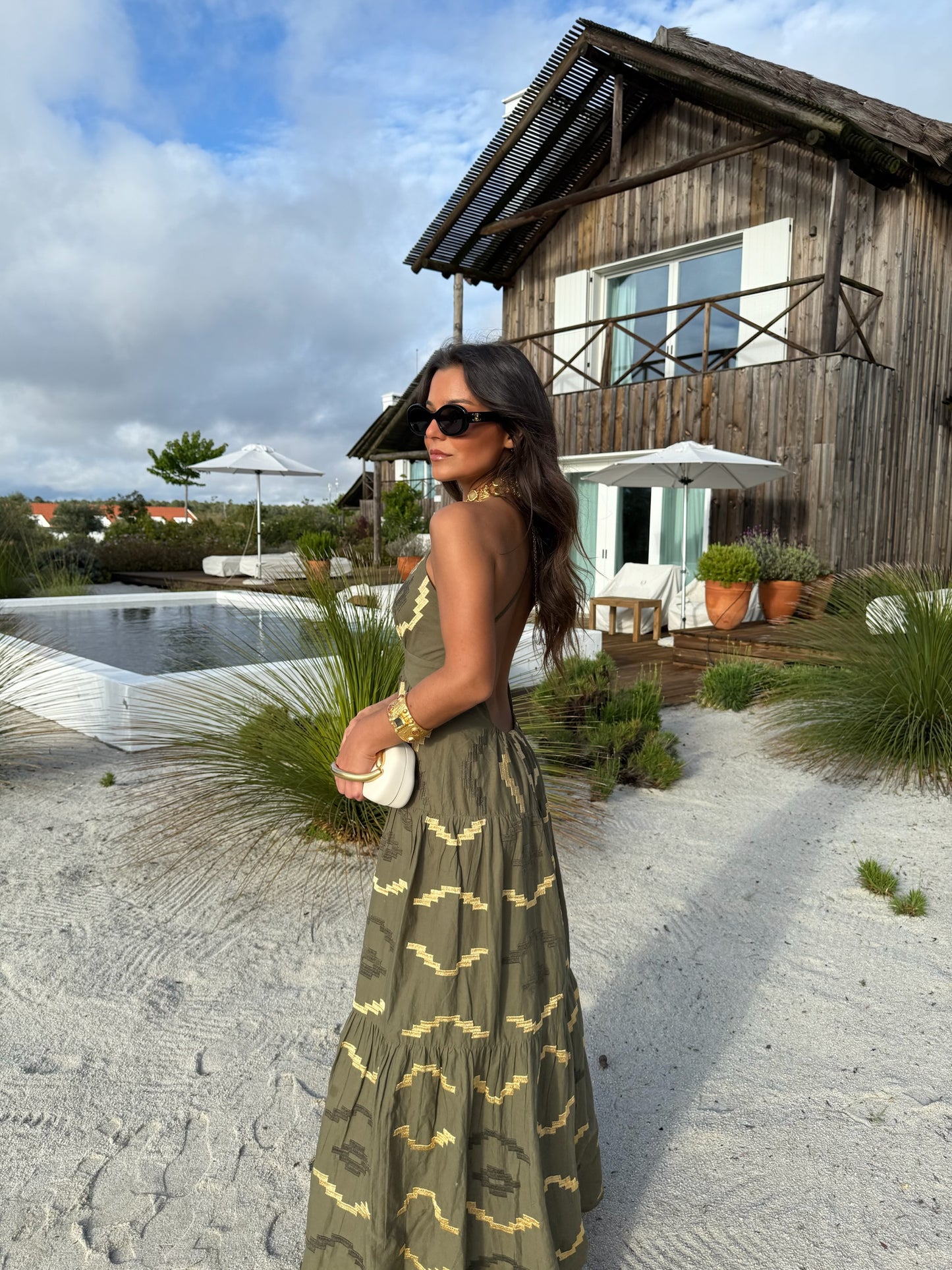Zakynthos Dress in khaki