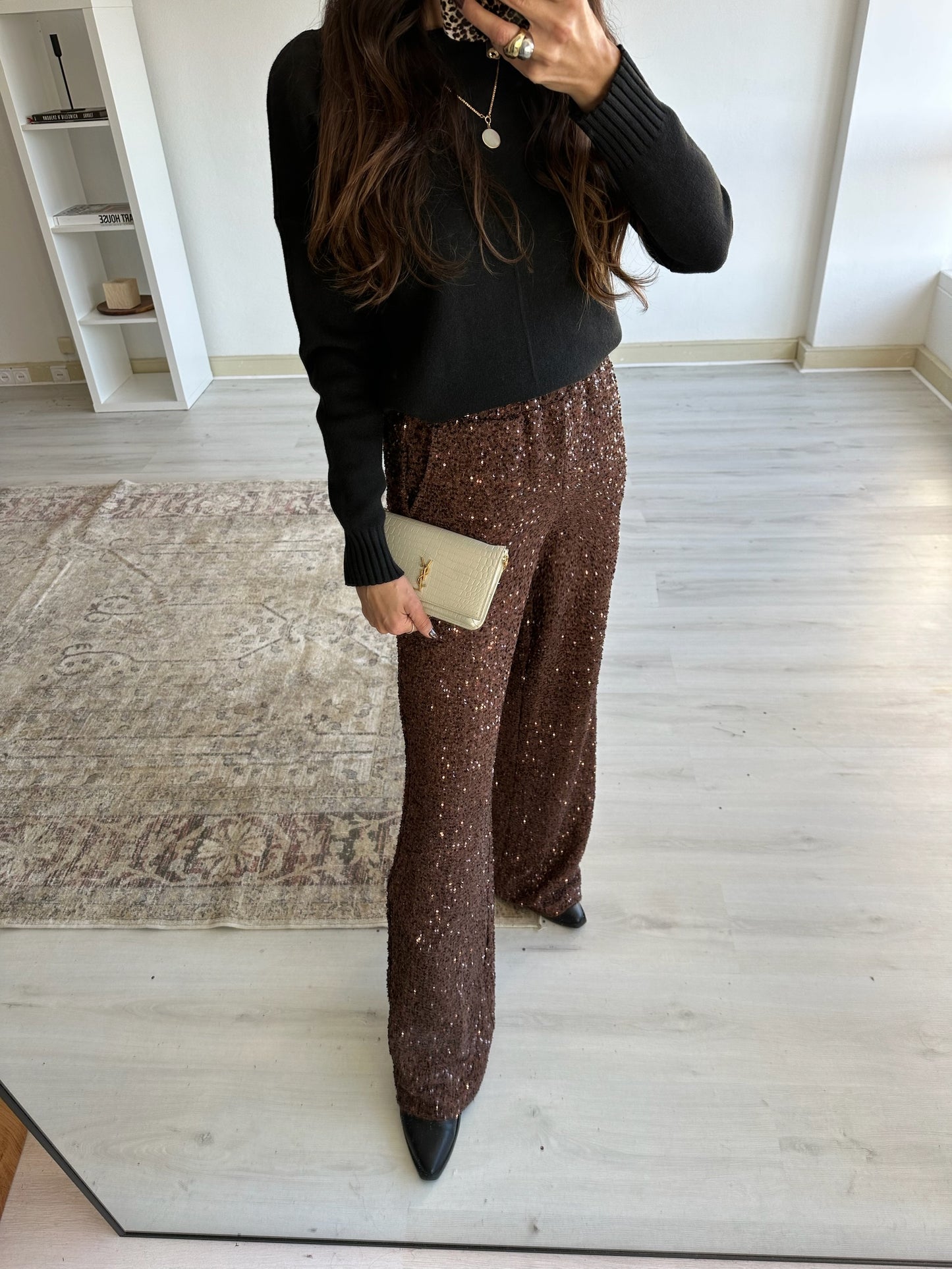 Shiny Brown Pants