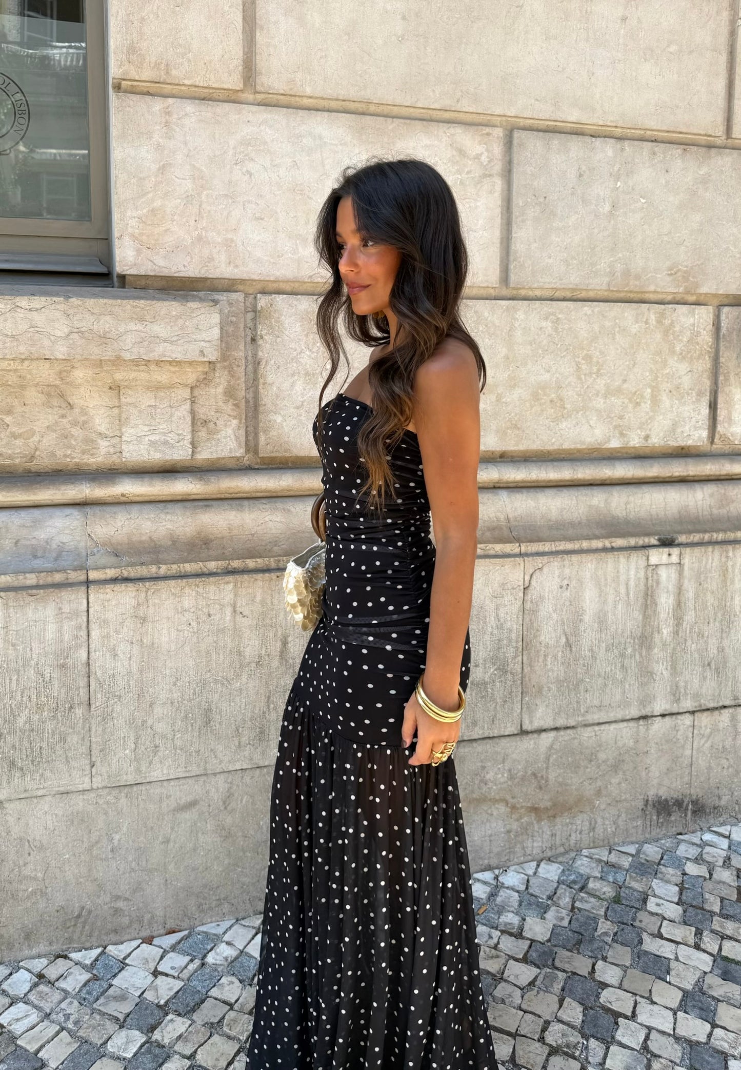 Polka Dot Dress in Black