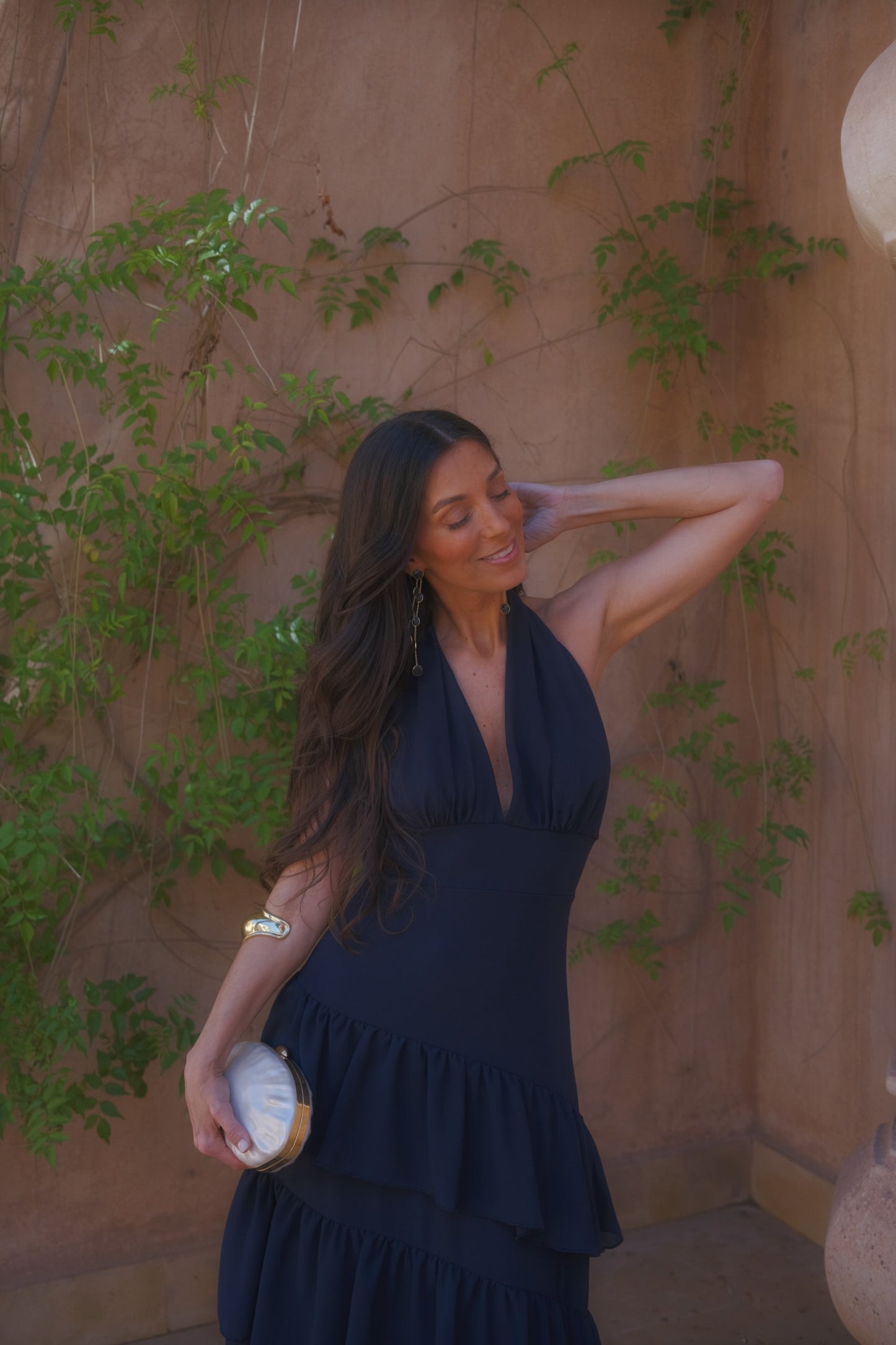 Manila Dress in Navy Blue