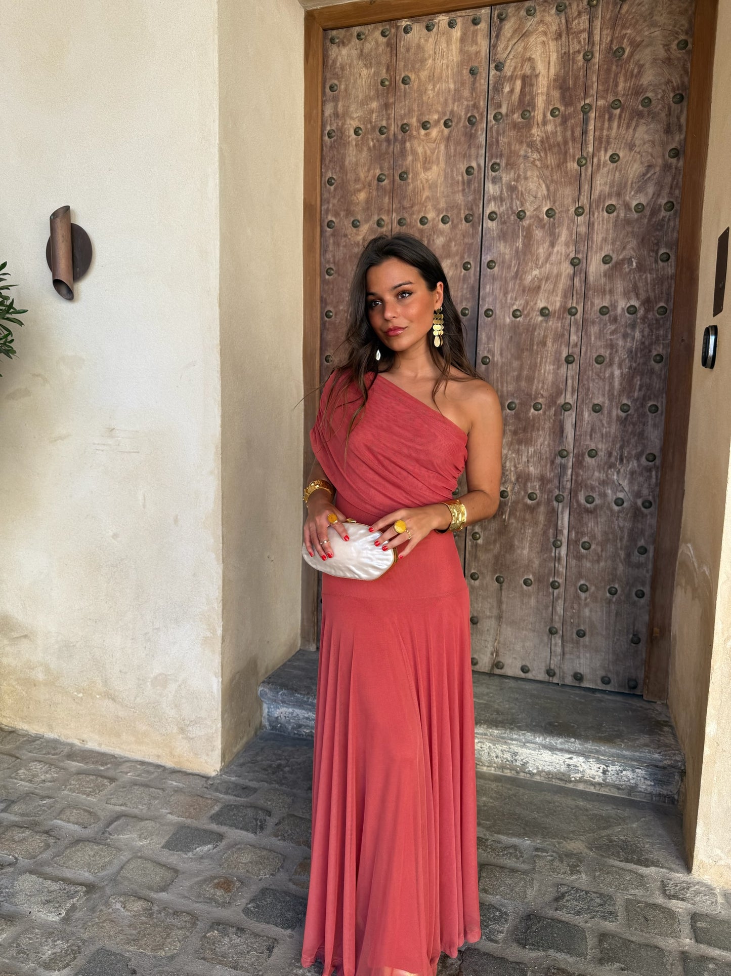 Toledo Dress in Light Terracota