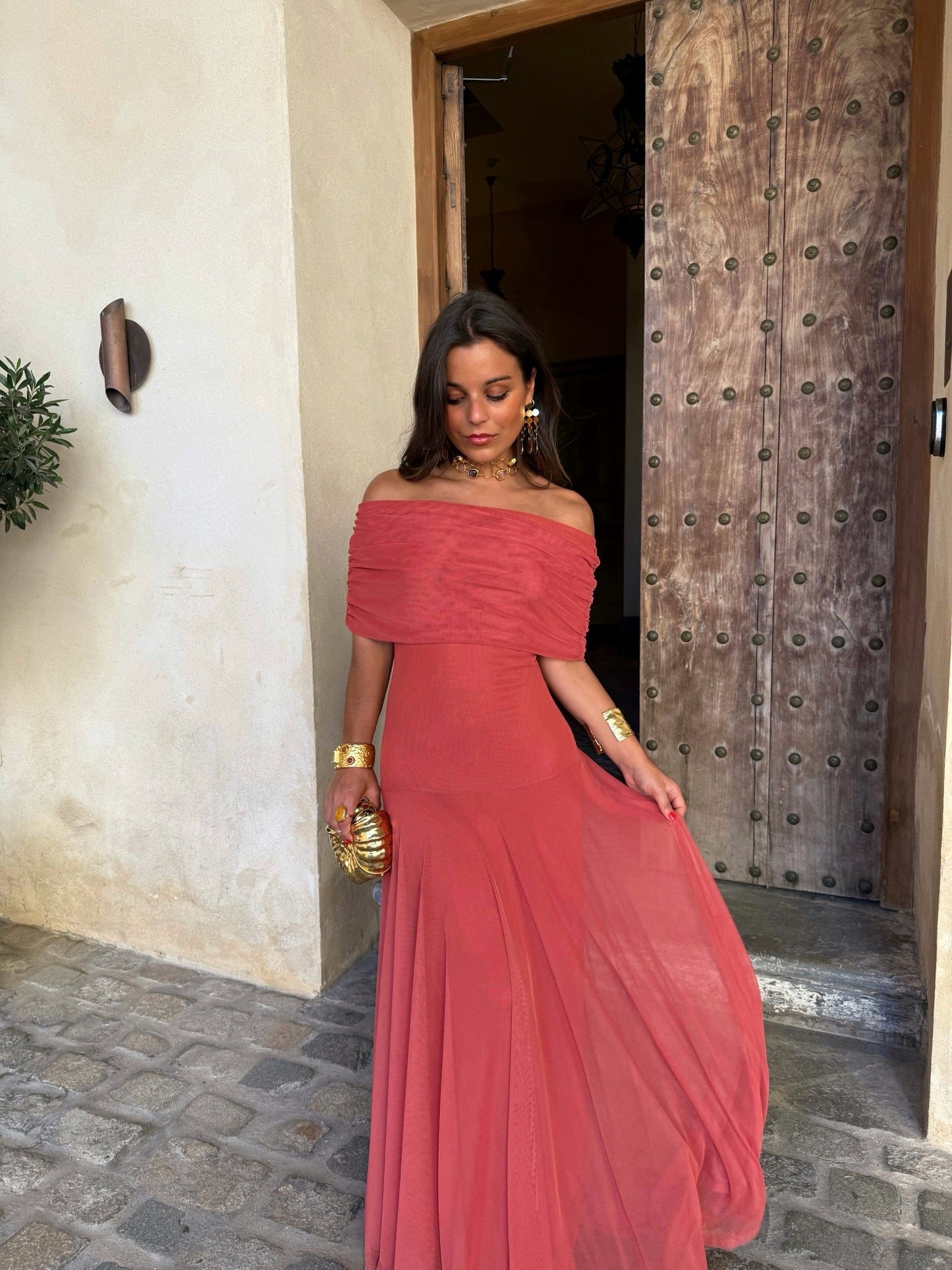 Toledo Dress in Light Terracota