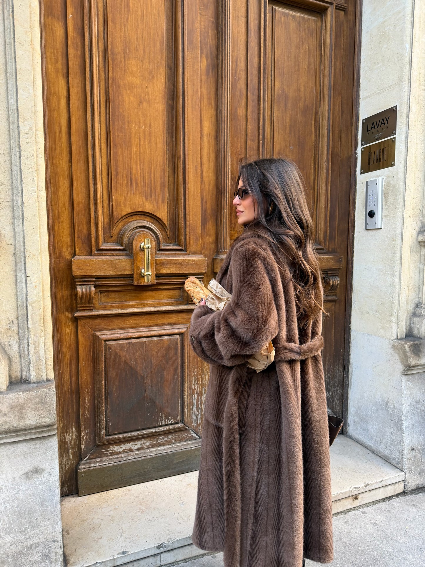 Sophie Long Fur With Belt