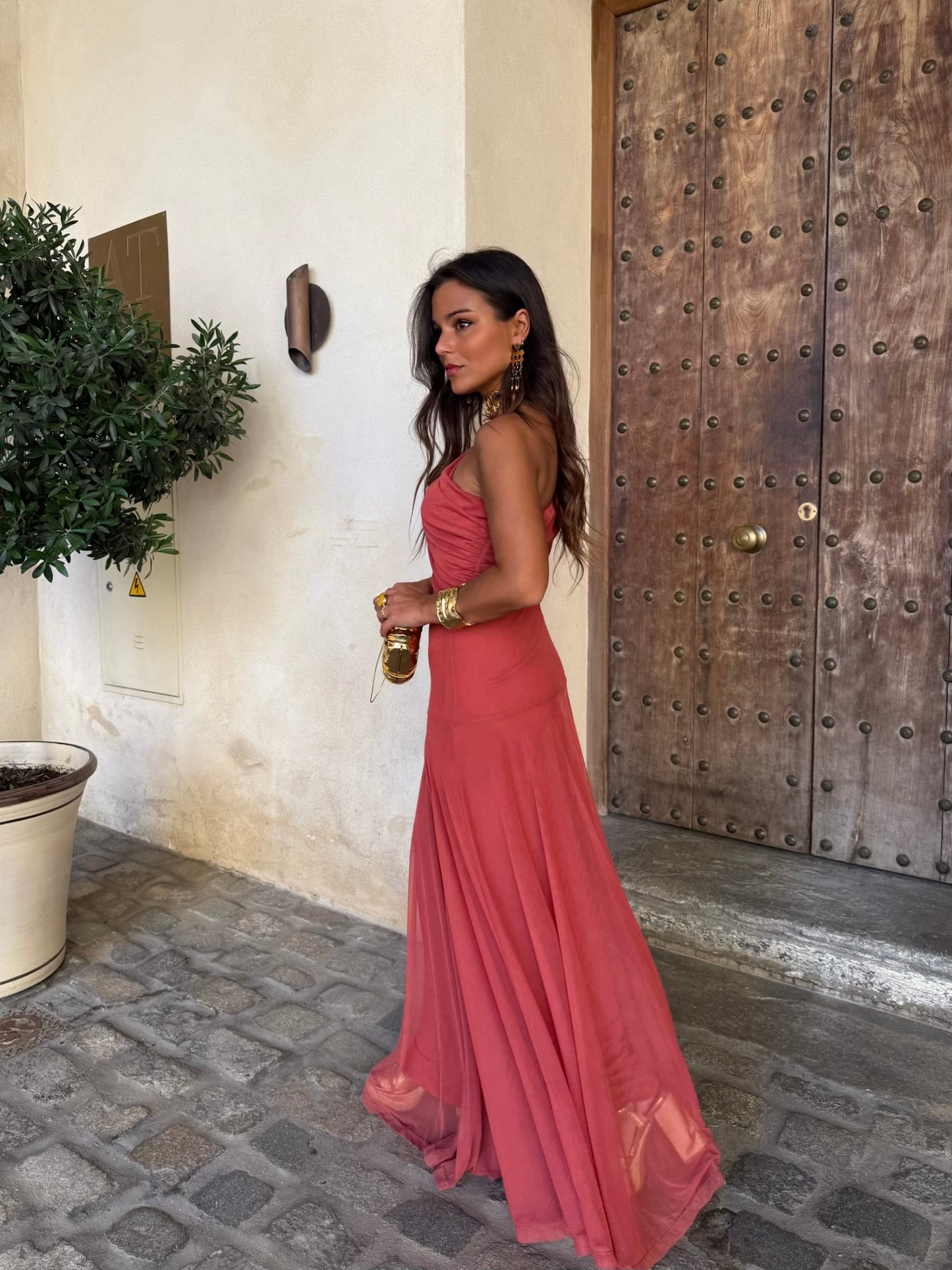 Toledo Dress in Light Terracota
