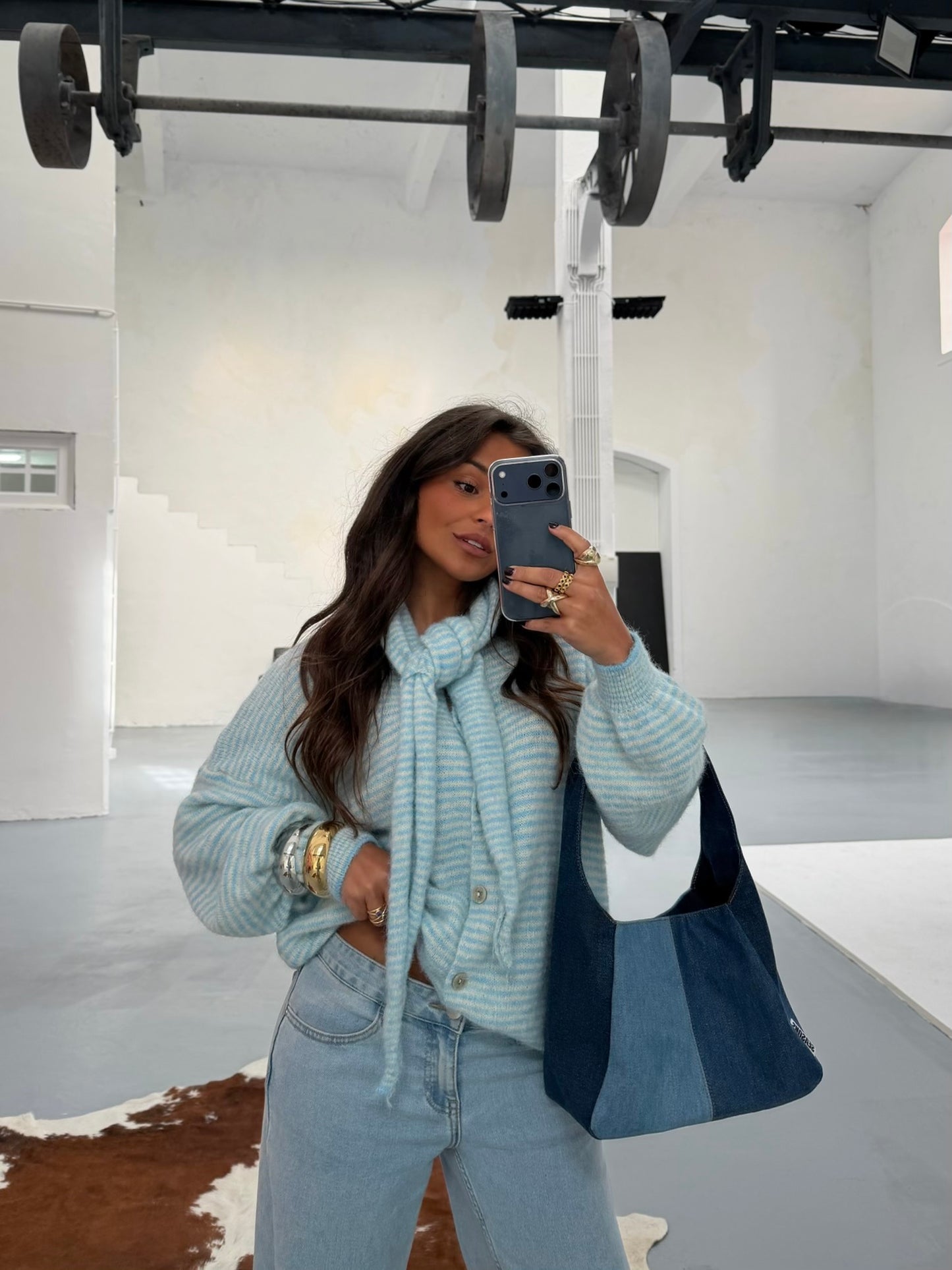 Jennifer Light Blue Cardigan With Sacrf