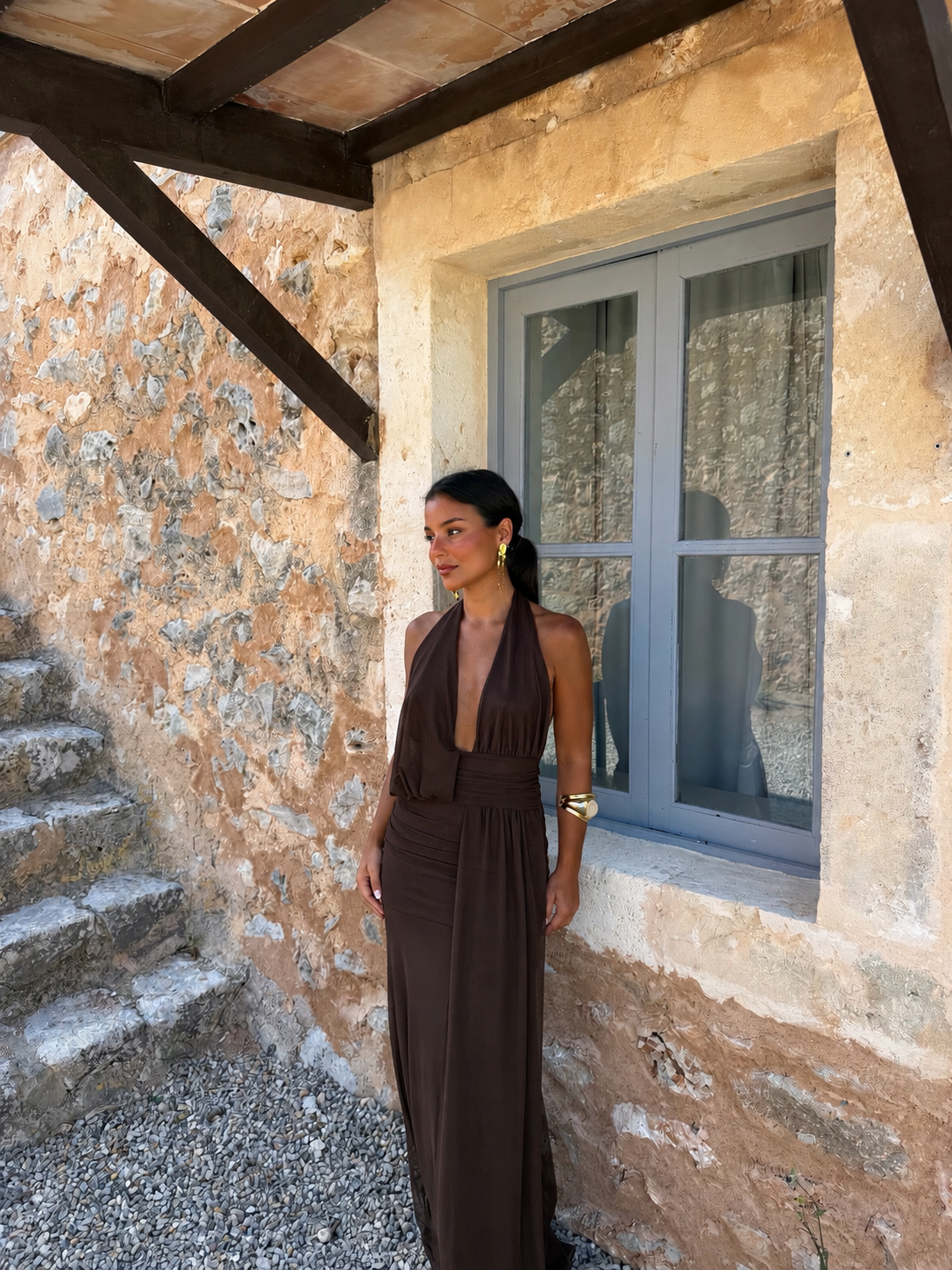 Aina Dress in Brown