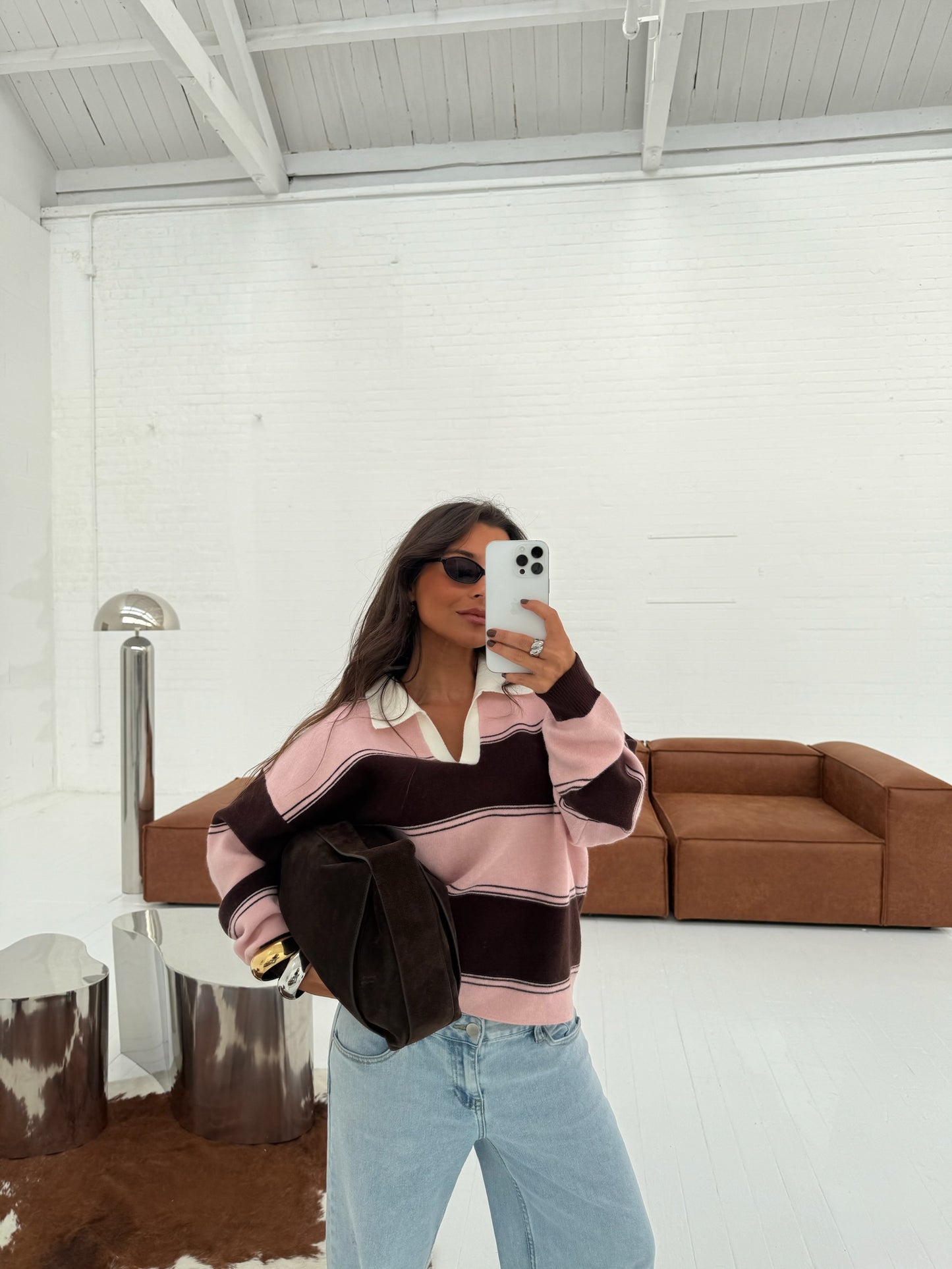 Sara Polo in Light Pink and Brown - Shipping 01/12 to 05/12