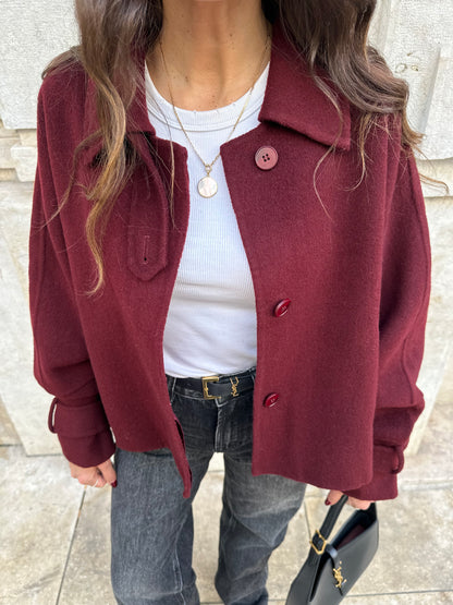 Burgundy Wool Jacket