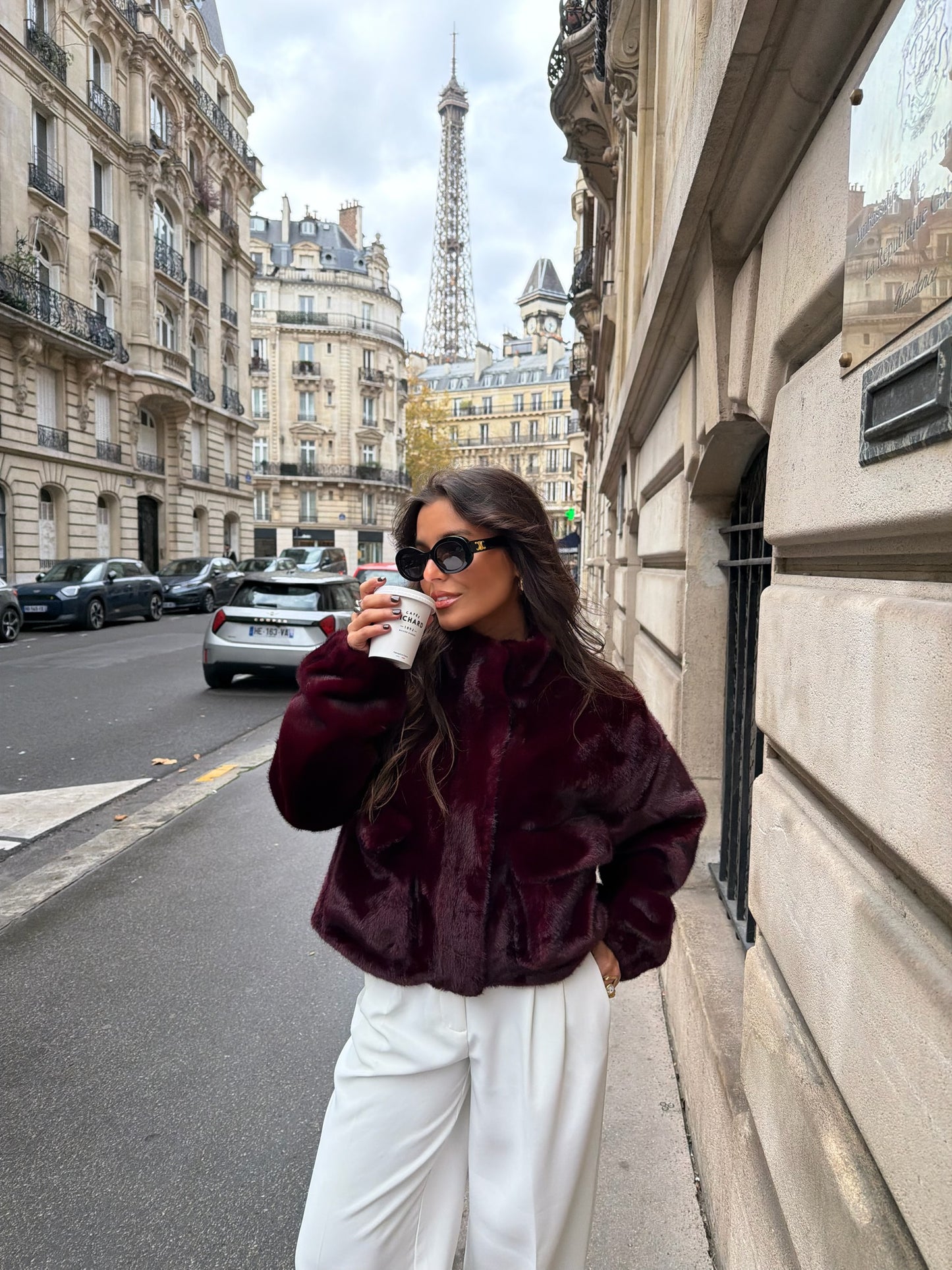 Burgundy Fur Jacket - Limited Edition