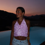 Nina Pink Sequin Top