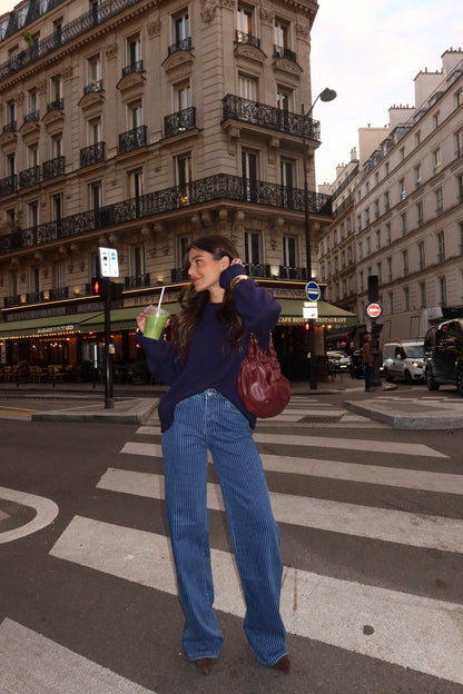 Blue Striped Trousers