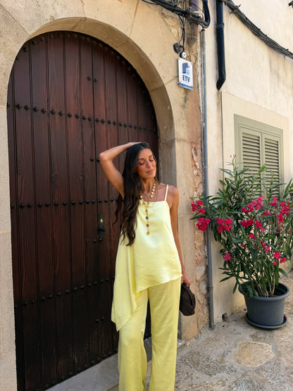 Satin Set in Yellow