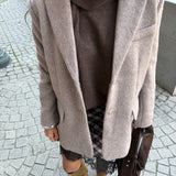 Wool Vienna Blazer in Taupe