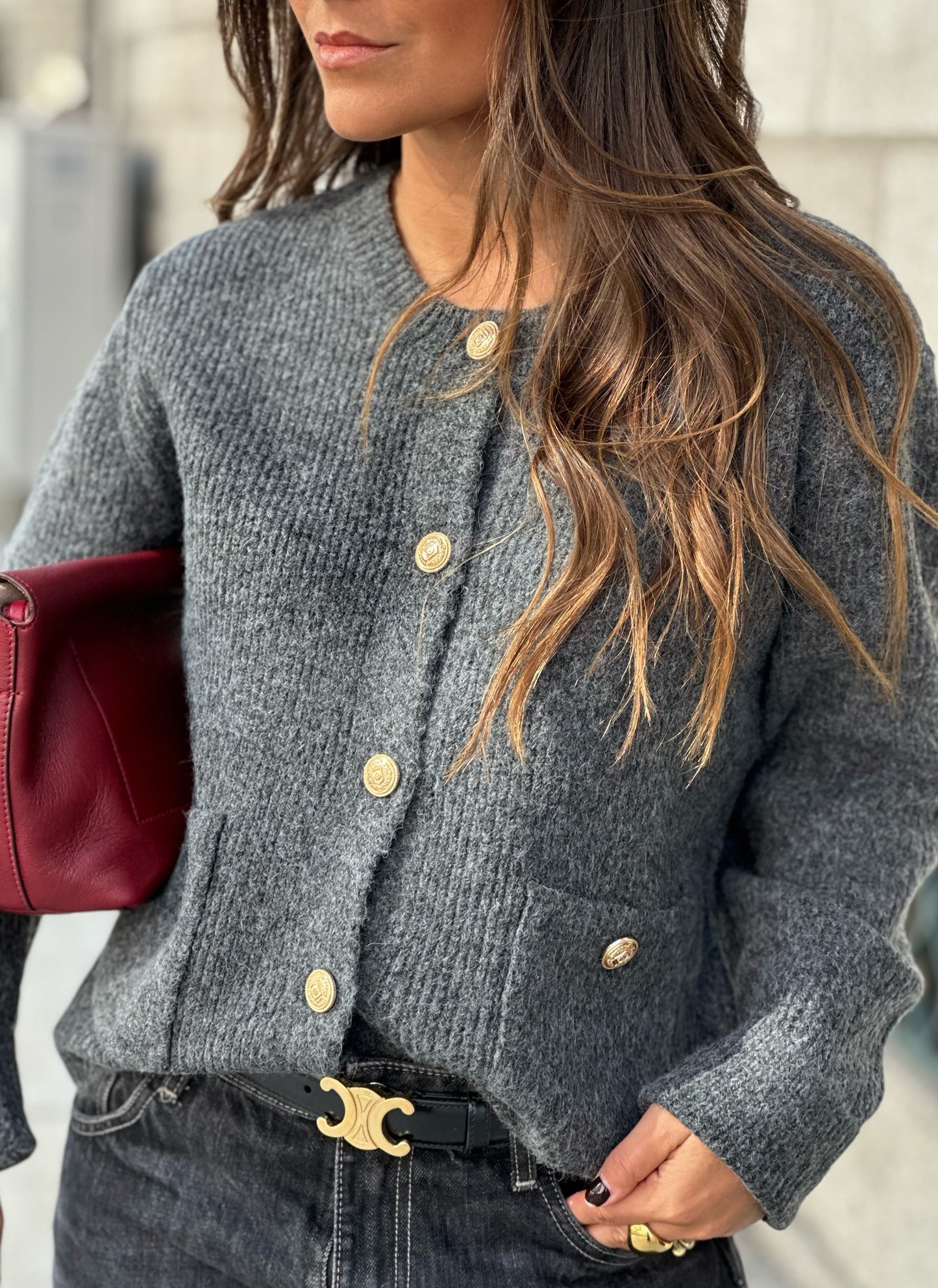 Cardigan Knit in Grey