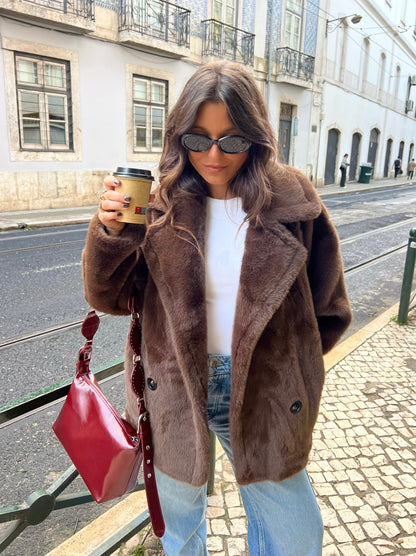 Coffee Fur Jacket