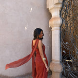 Triana Dress in Terracotta